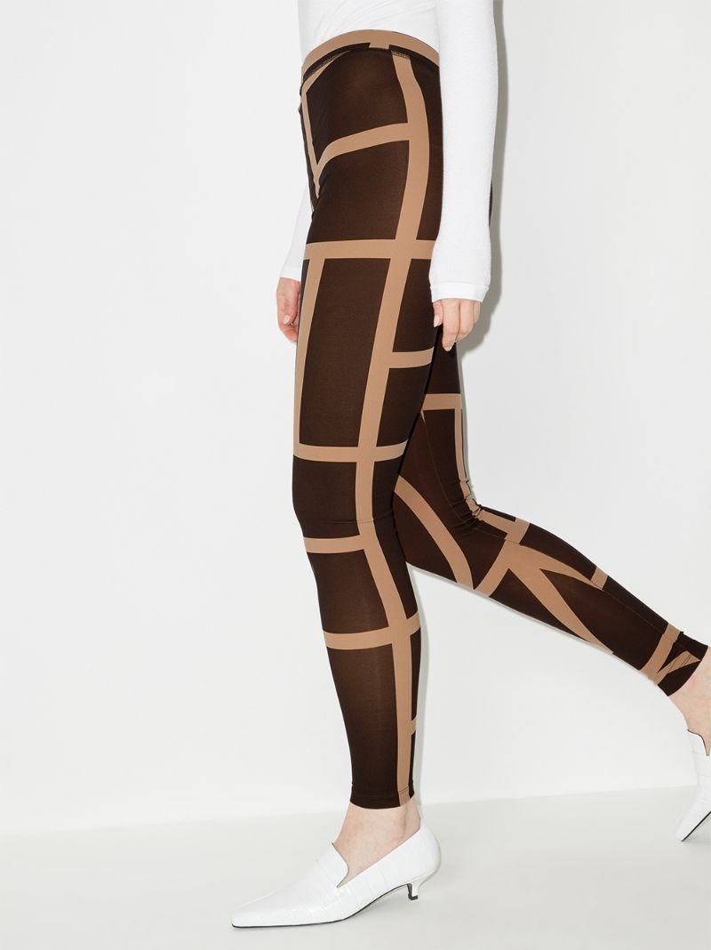 high-waisted monogram leggings - 2