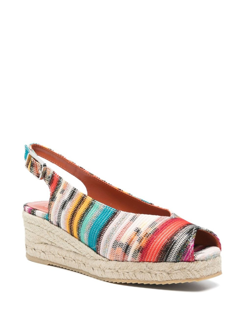Missoni 45mm striped espadrilles outlook