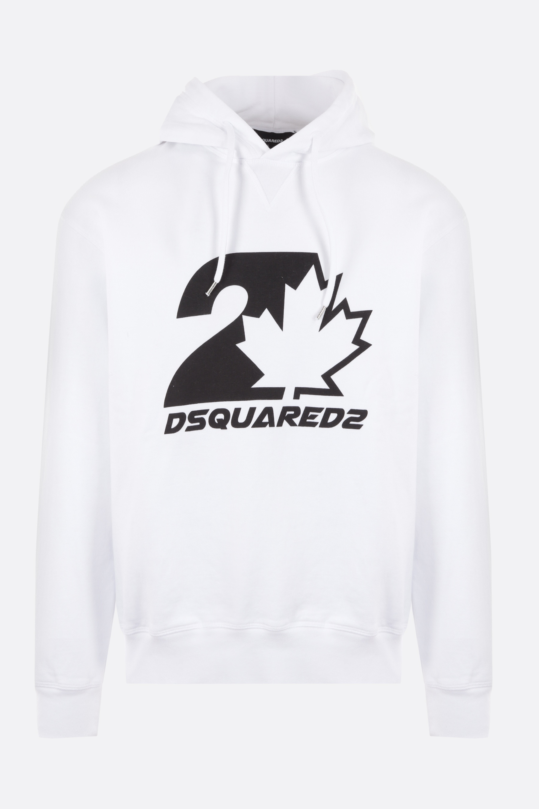 LEAF LOGO PRINTED FLEECE HOODIE - 1