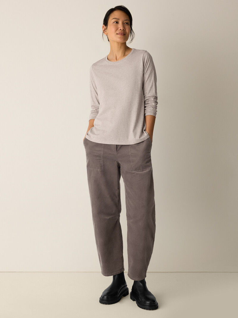 Mélange Fine Organic Cotton Jersey Round Neck Tee 3