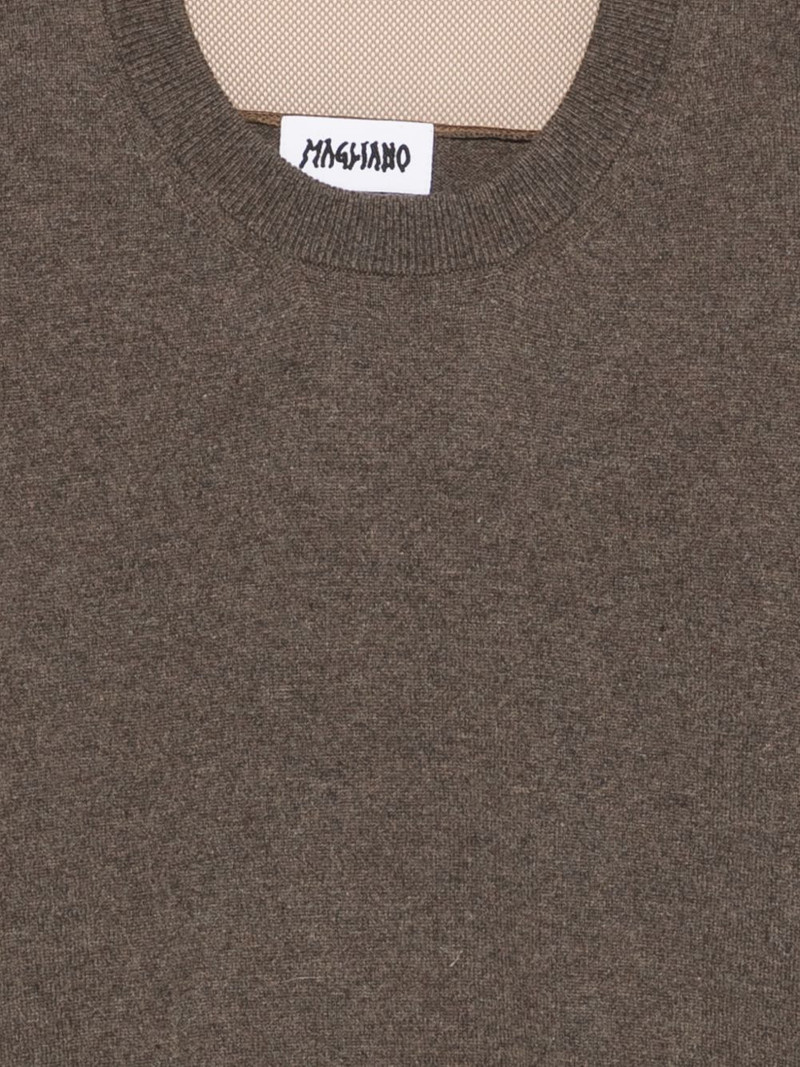mesh-panel layered sweater 3