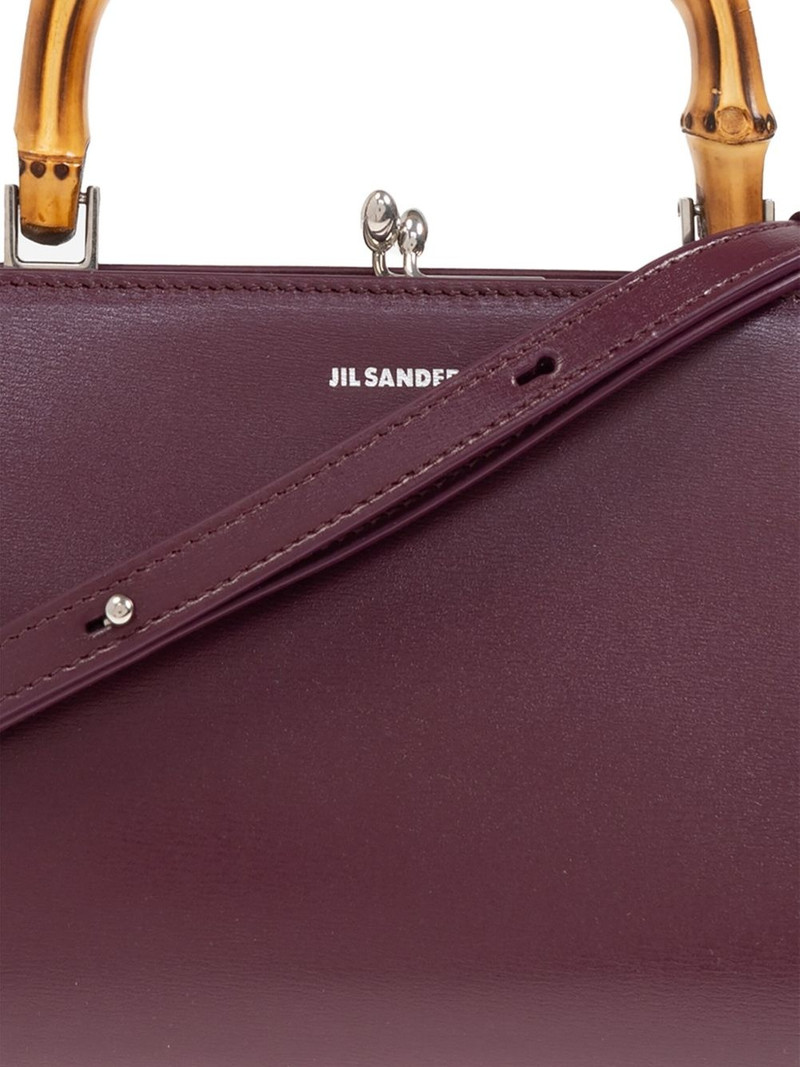 bamboo-handle leather tote bag 6