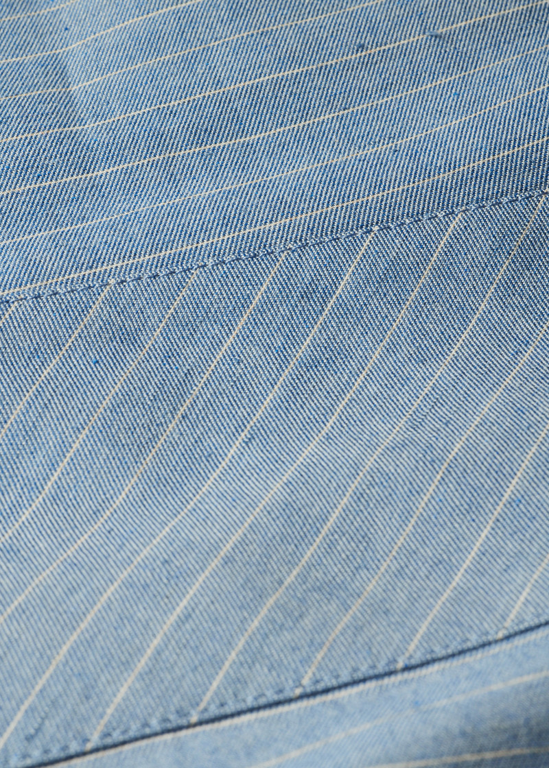 Women's Light Blue Pinstripe Trousers 4