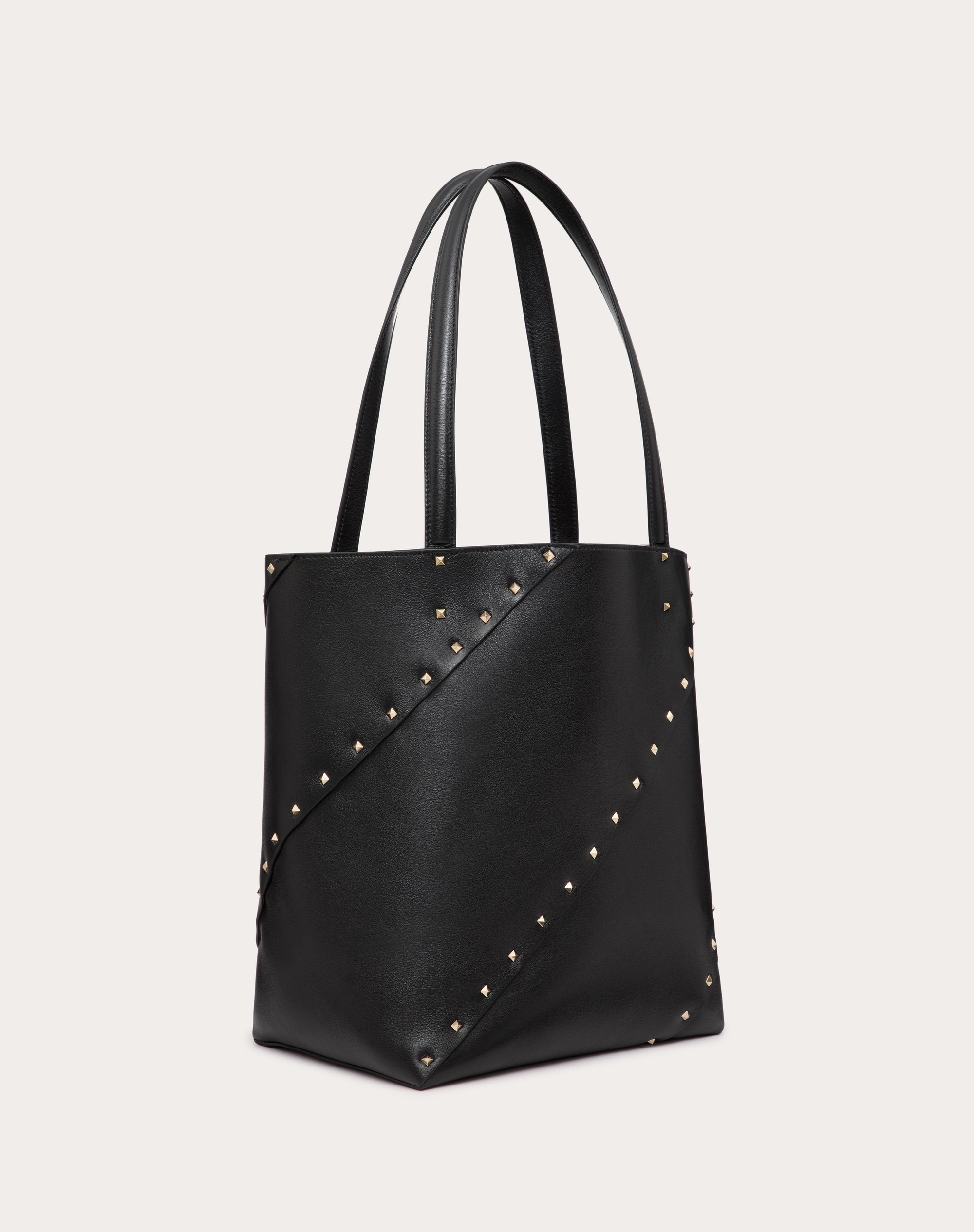 VALENTINO GARAVANI VALENTINO GARAVANI ROCKSTUD WISPY SHOPPING BAG IN CALFSKIN - 3