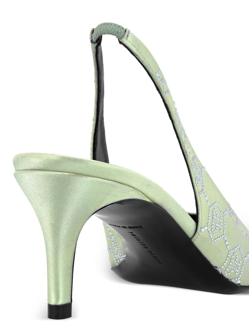 55mm rhinestone-monogram slingback pumps 3