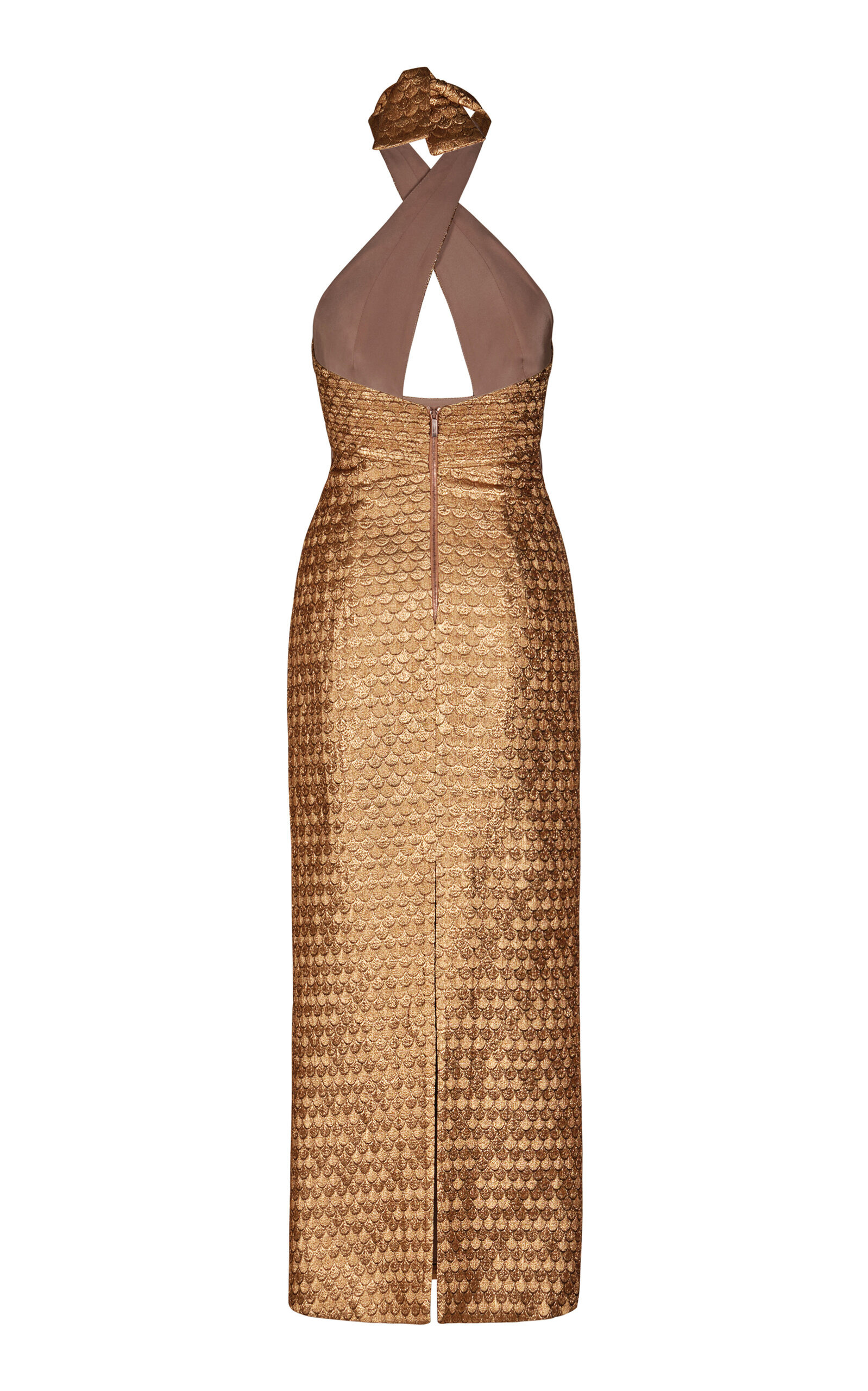 Jacquard Elegant Expedition Midi Dress gold - 5