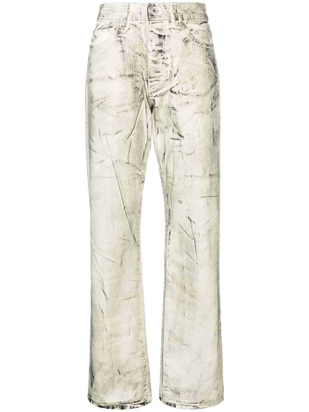 overdyed spray jeans - 1