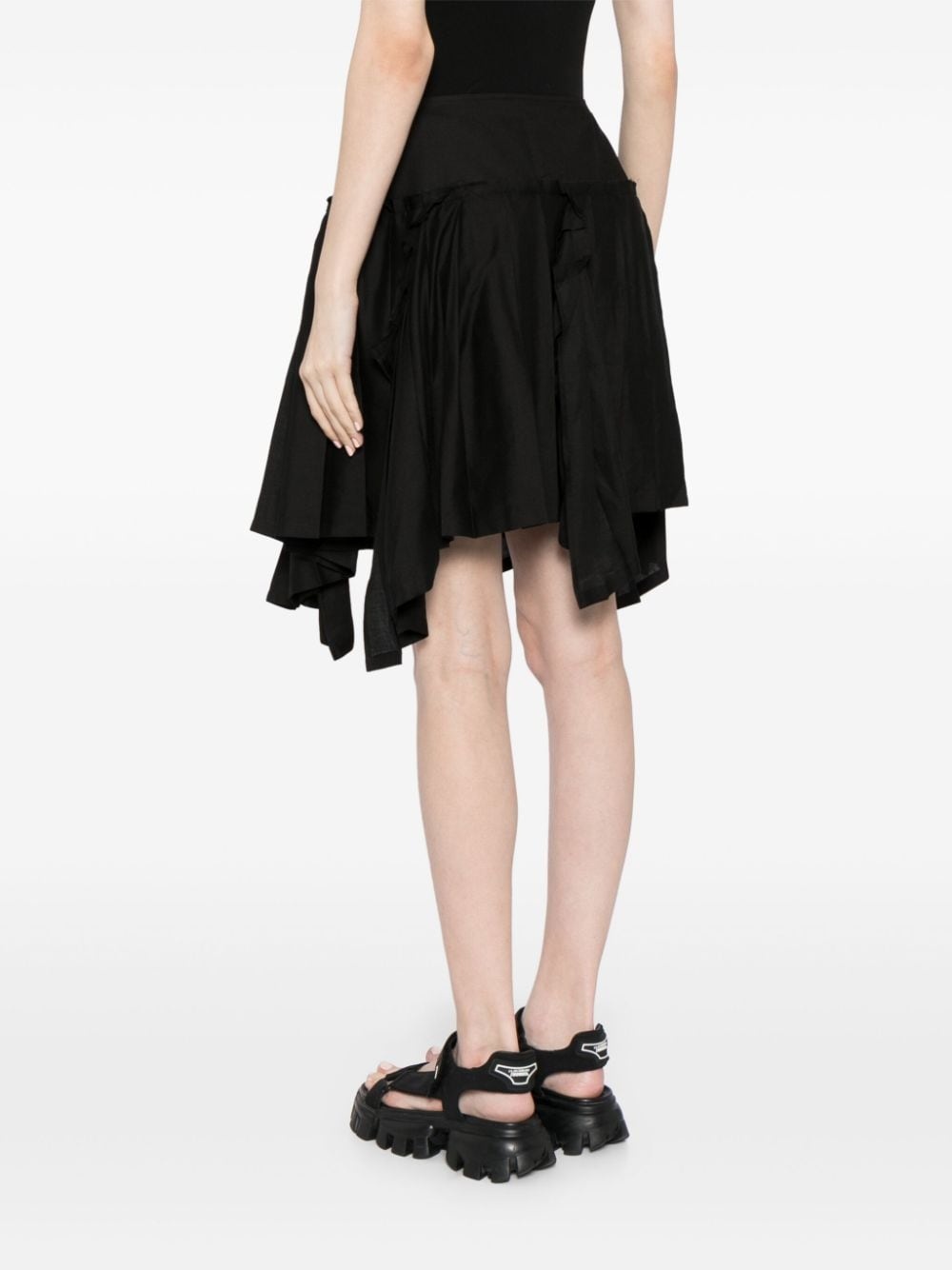 asymmetric-design skirt - 4