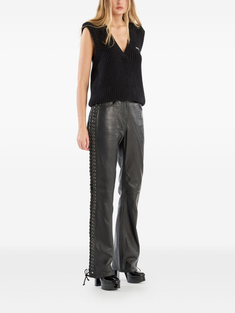 ROTATE laced leather trousers outlook