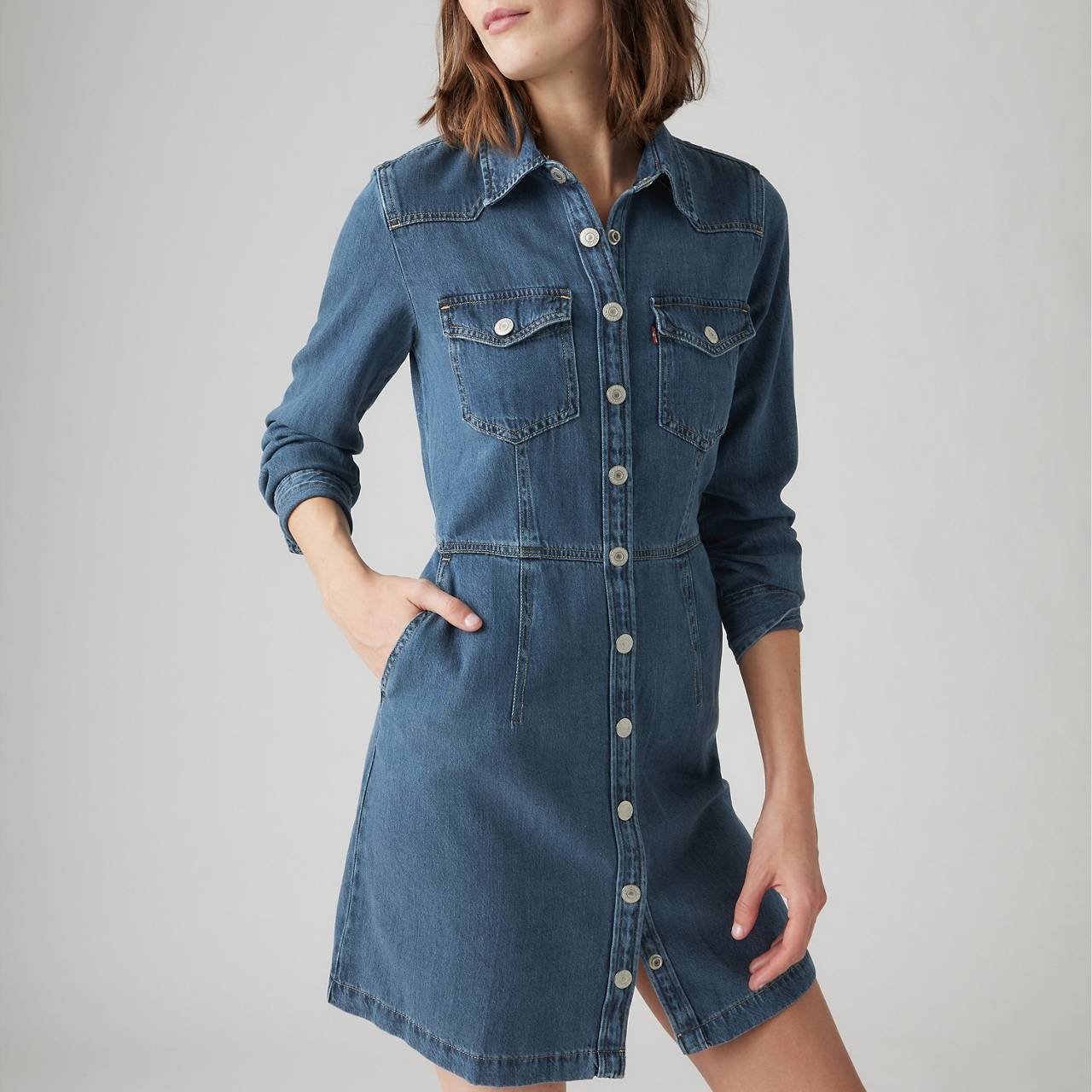 OTTO WESTERN DENIM DRESS - 5