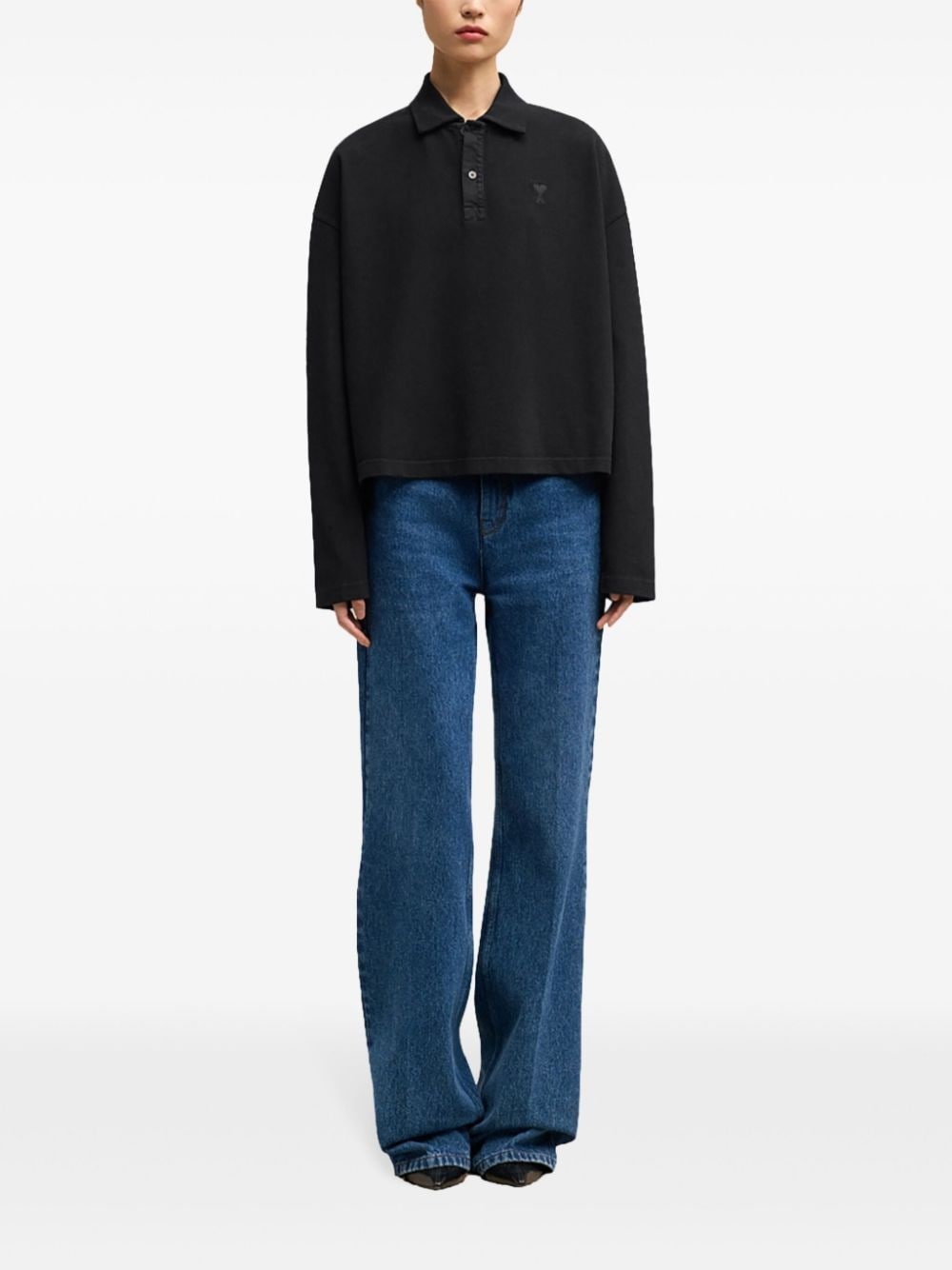 Ami De Coeur long-sleeved polo shirt - 2