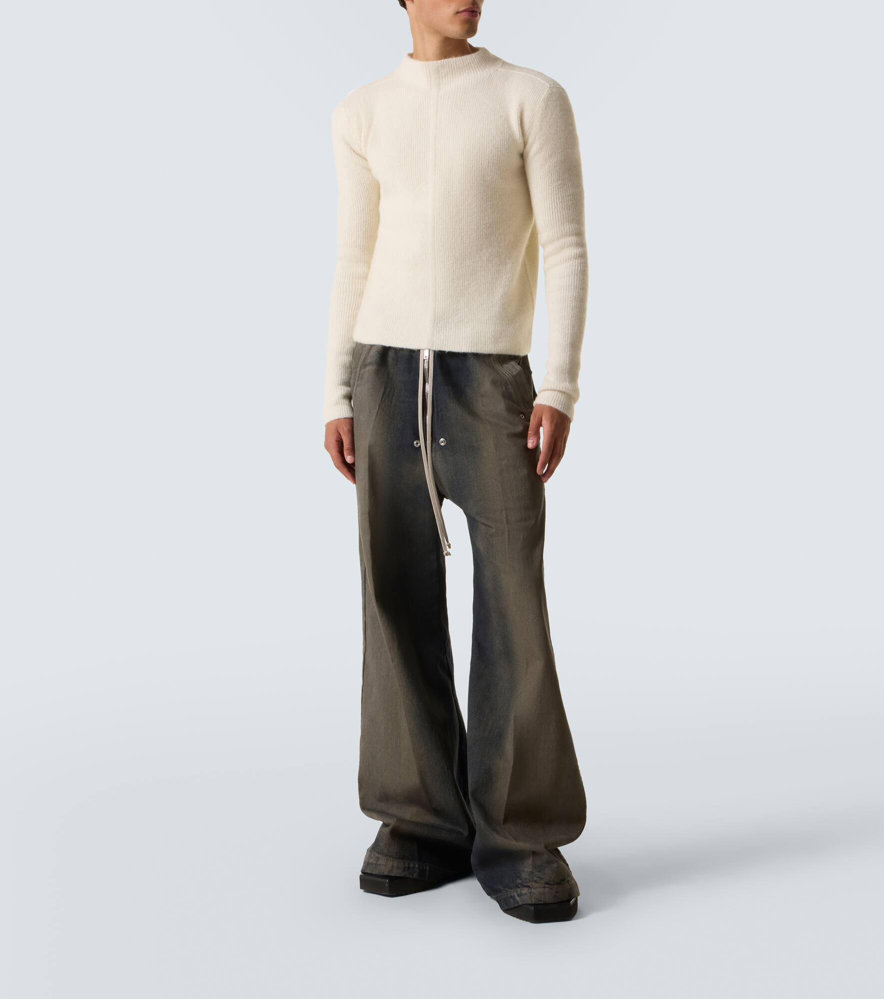 Ribbed-knit alpaca wool-blend sweater - 2