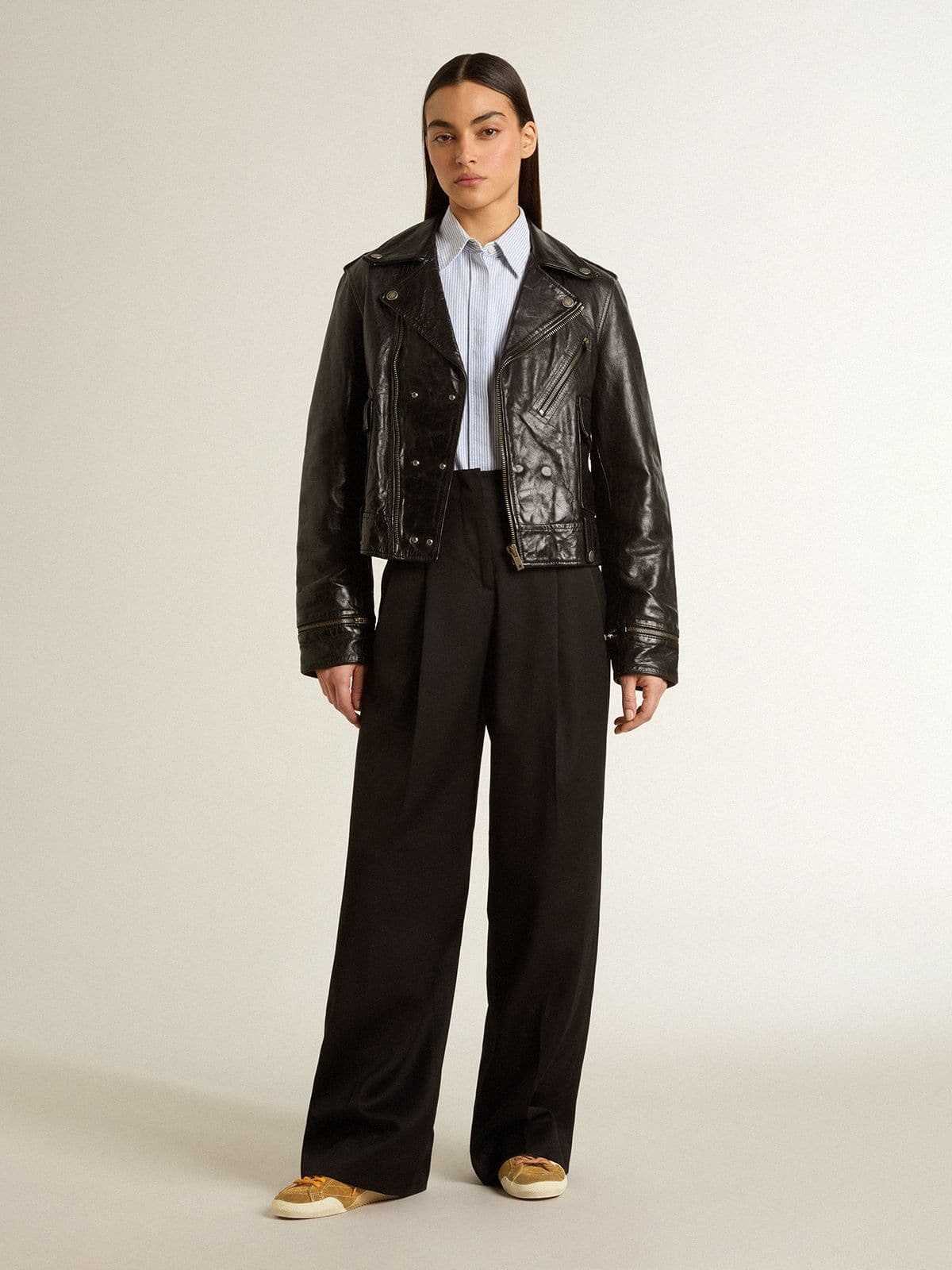 Women's True-Star in tobacco-colored suede with white star and platinum heel tab - 9
