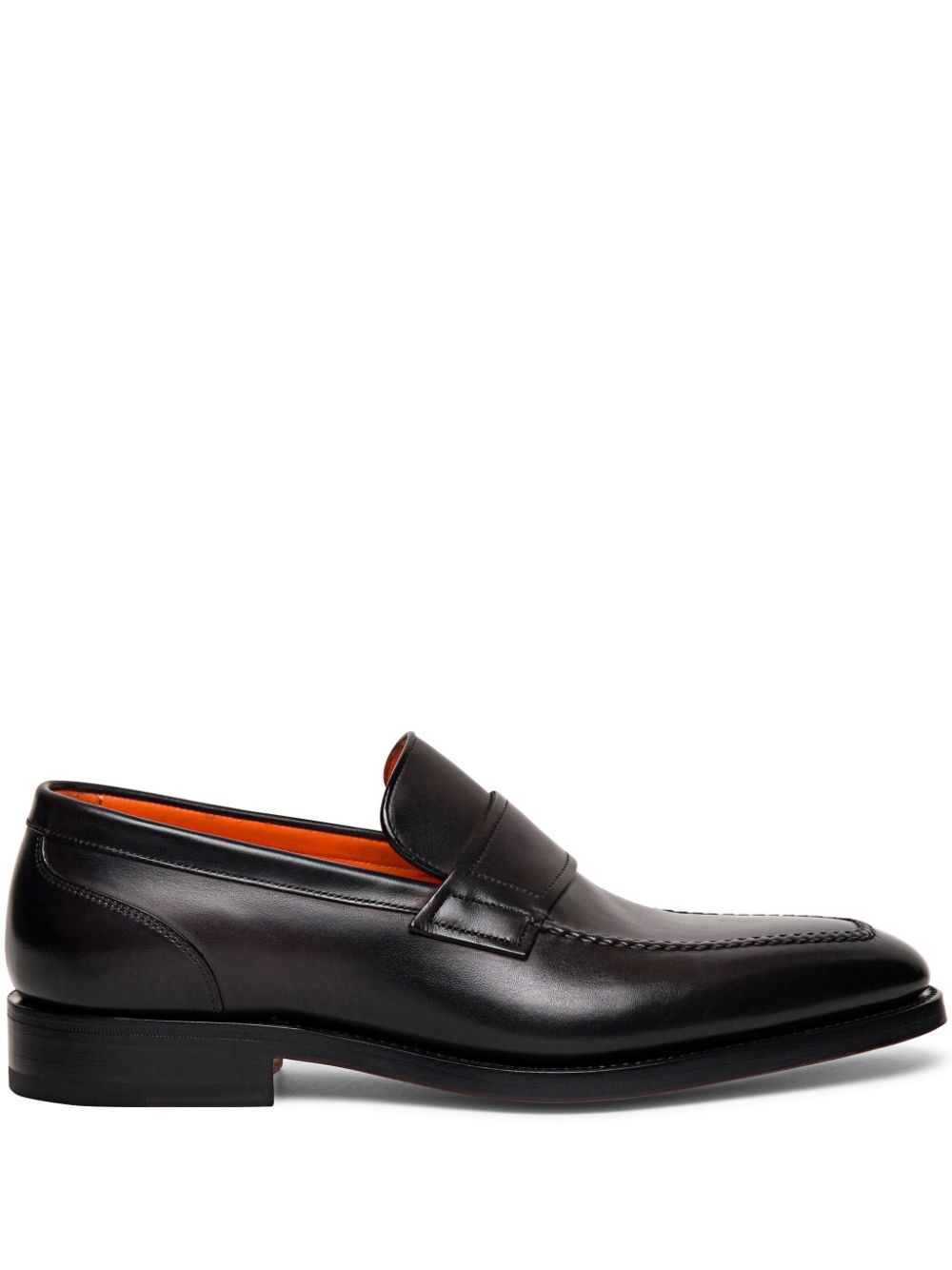 almond-toe leather penny loafers - 1