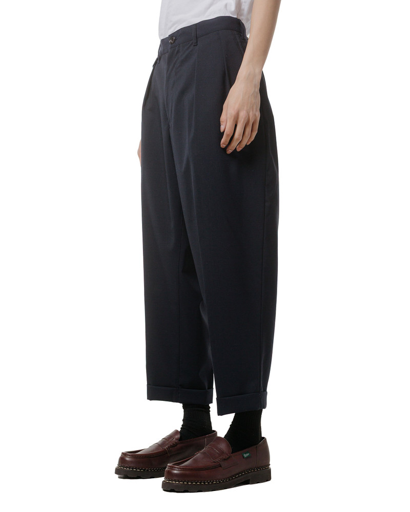 BEAMS PLUS 2Pleats Wool Tropical Dark Navy outlook