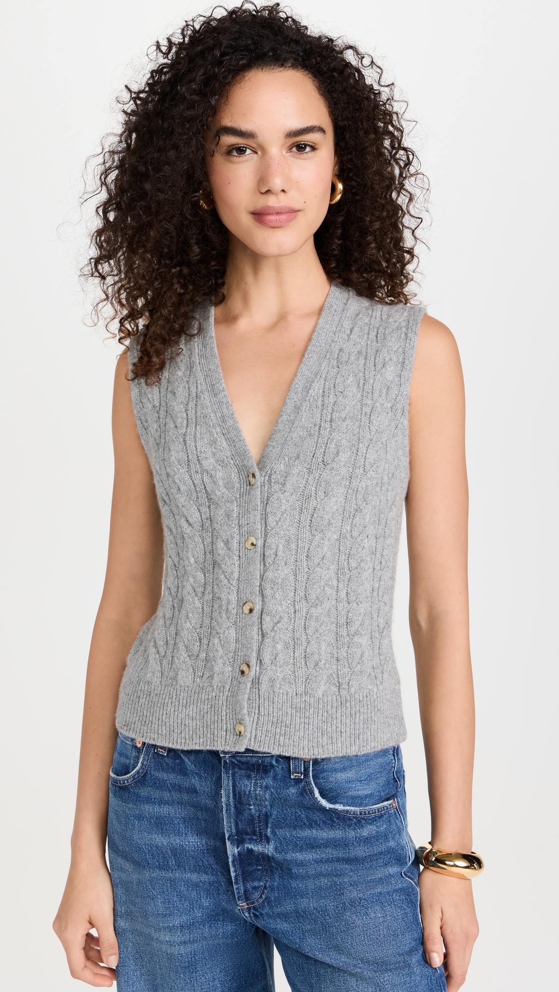 Cable Button Vest - 6