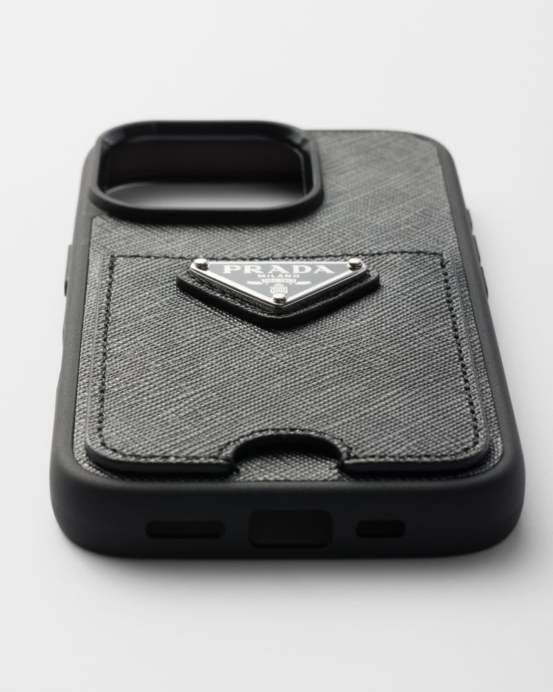 Prada Saffiano leather case for iPhone 16 Pro outlook