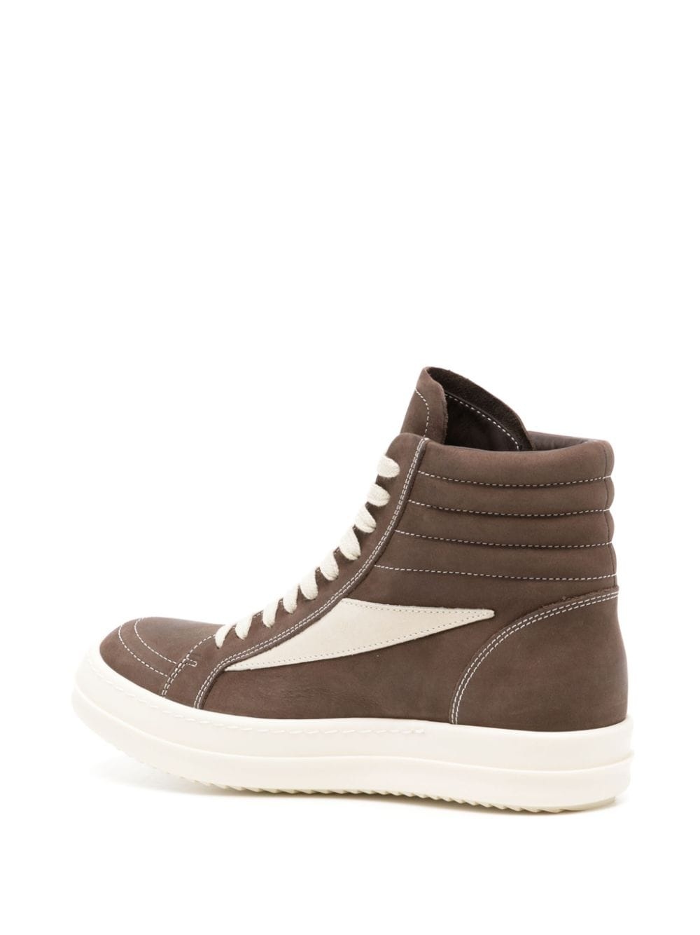 high-top leather sneakers - 3