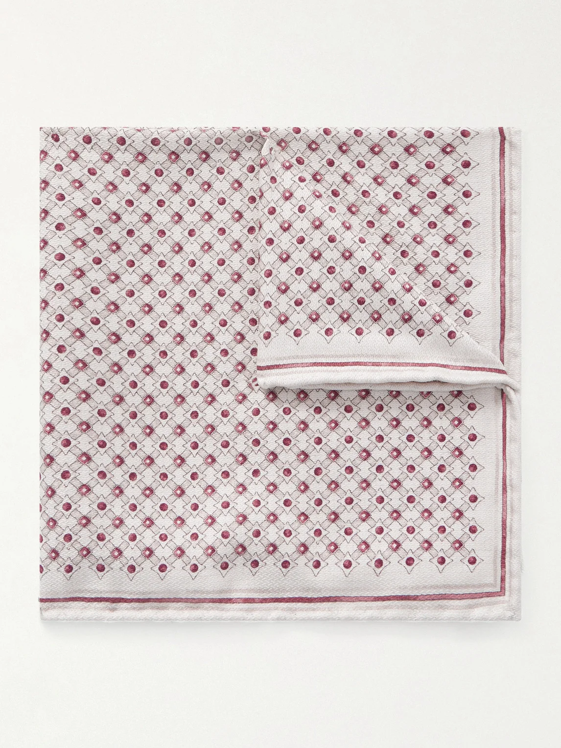 Printed Silk Pocket Square - 1