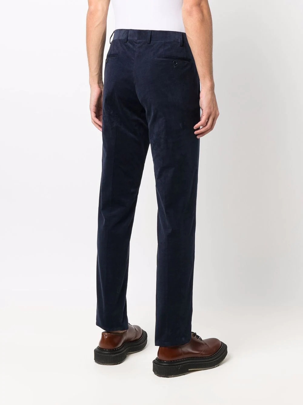 slim-cut corduroy trousers - 4