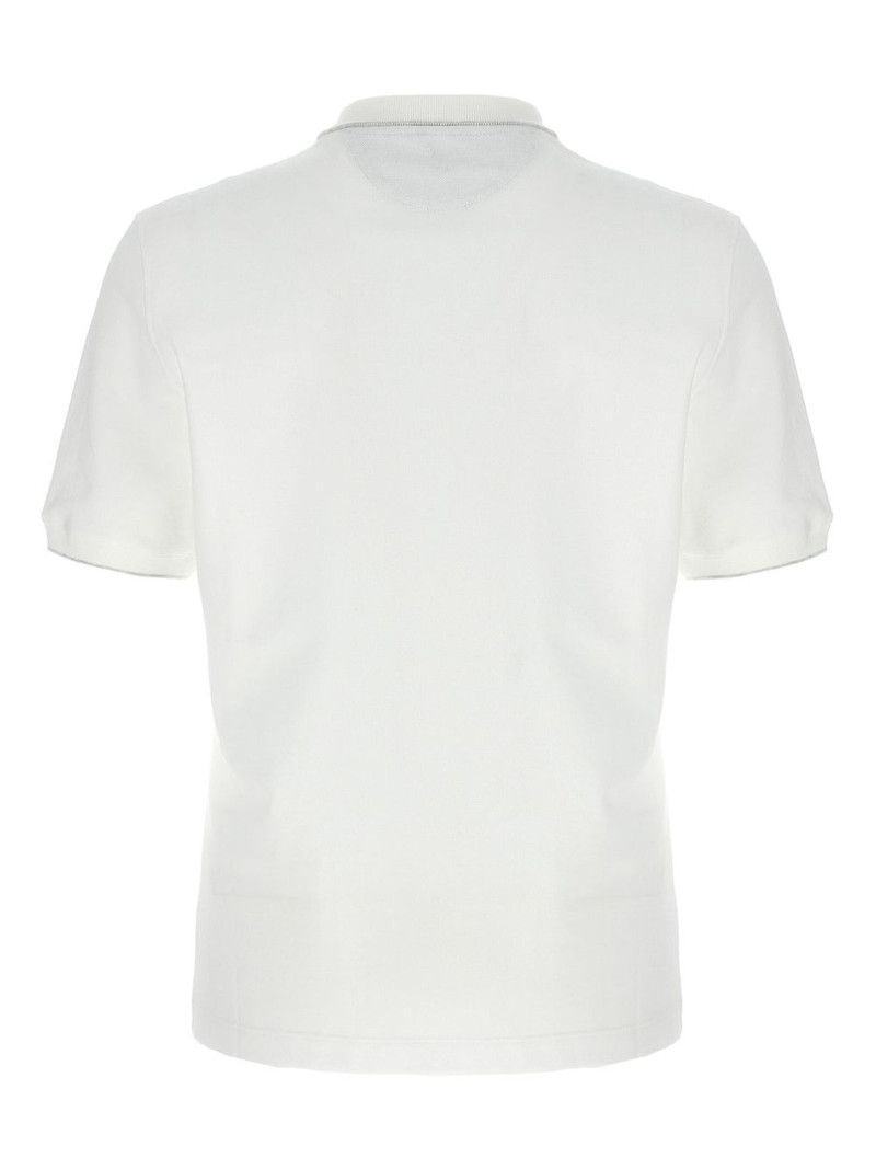 Brunello Cucinelli logo-embroidery piqué polo shirt outlook