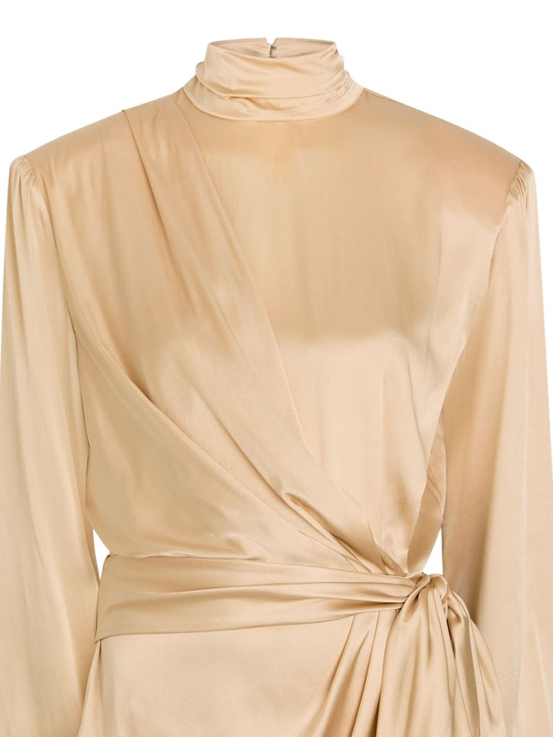 RONNY KOBO Imara draped knot mini dress outlook