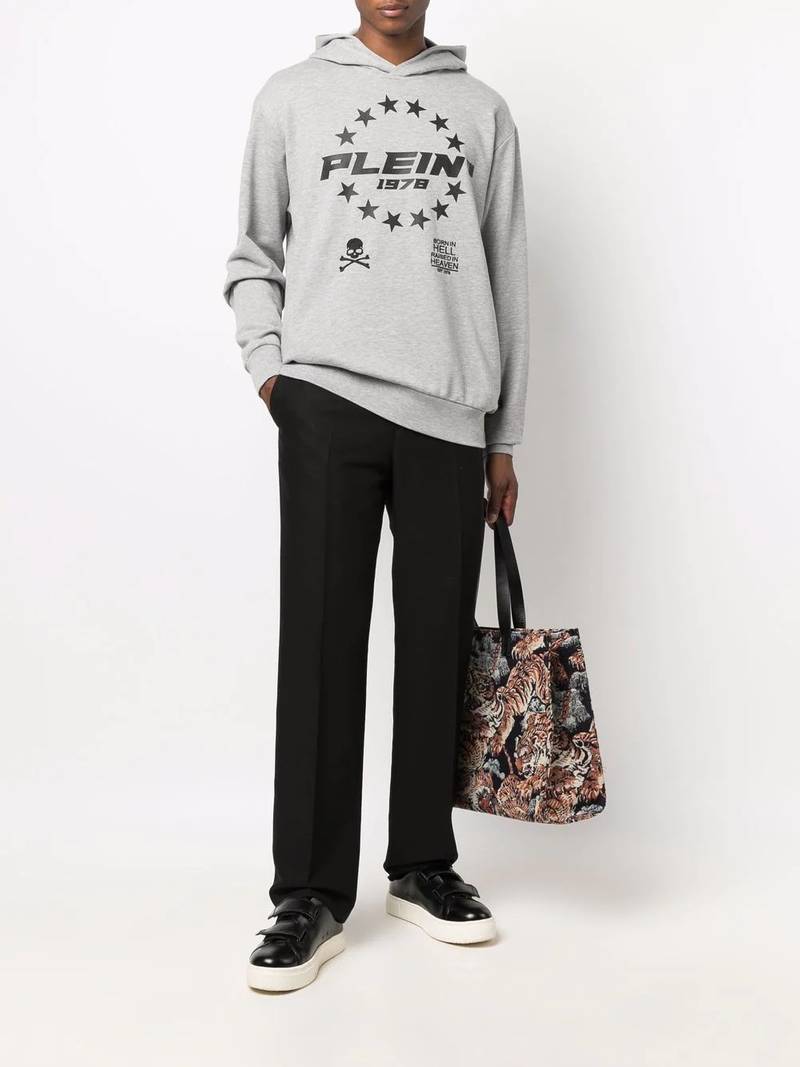 PHILIPP PLEIN logo-print pullover hoodie outlook