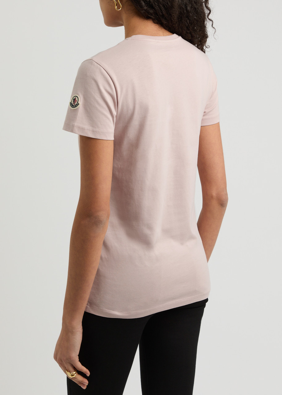 Moncler Logo-embroidered Beaded Cotton T-shirt - 3