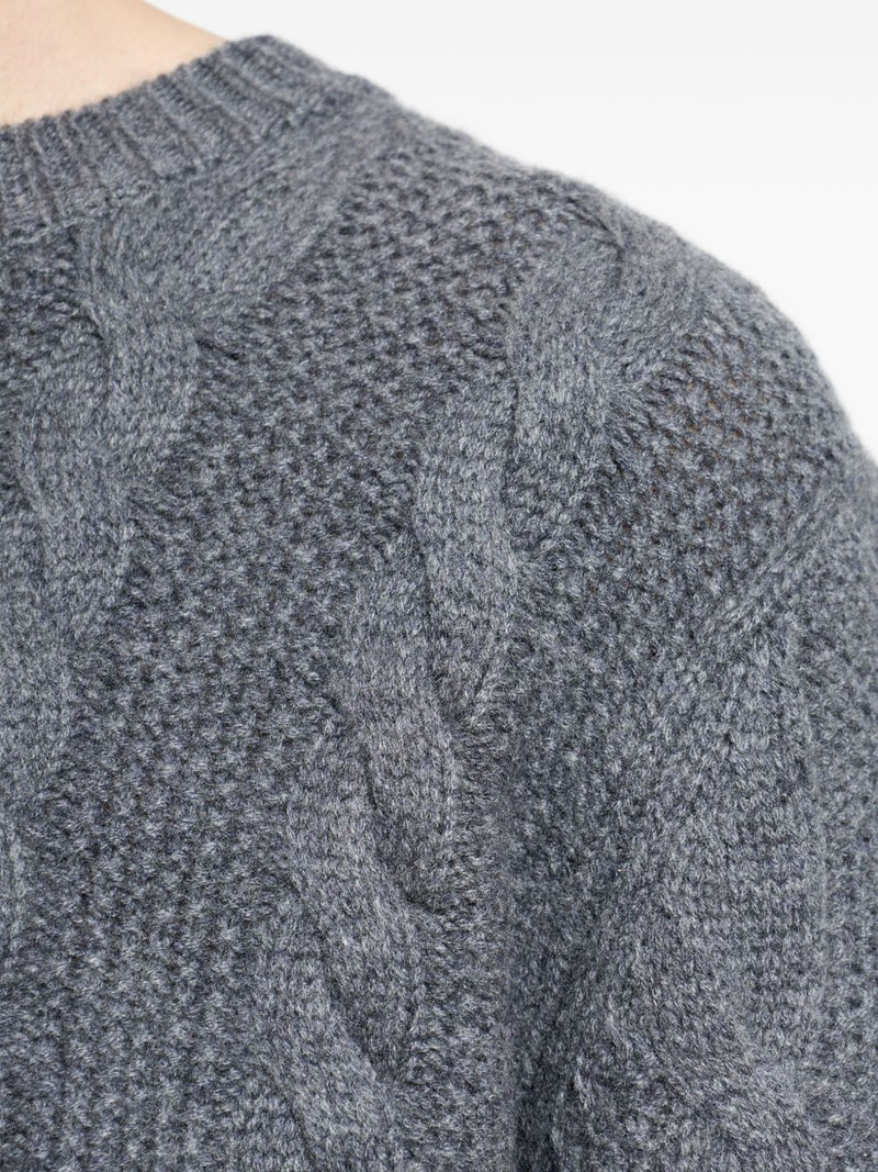 cable-knit crew-neck sweater 4