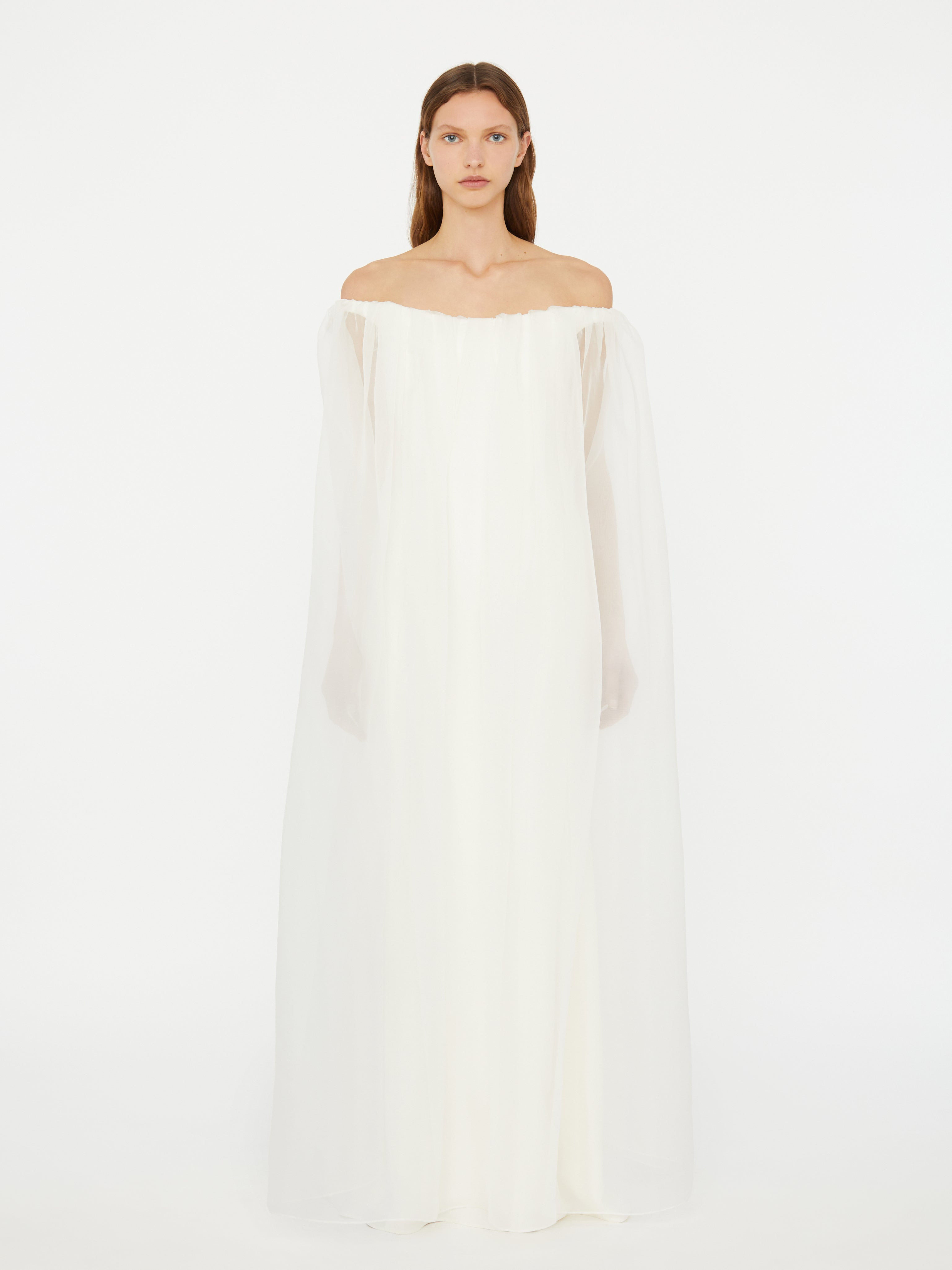 Vapour Overlay Silk Gown - 2