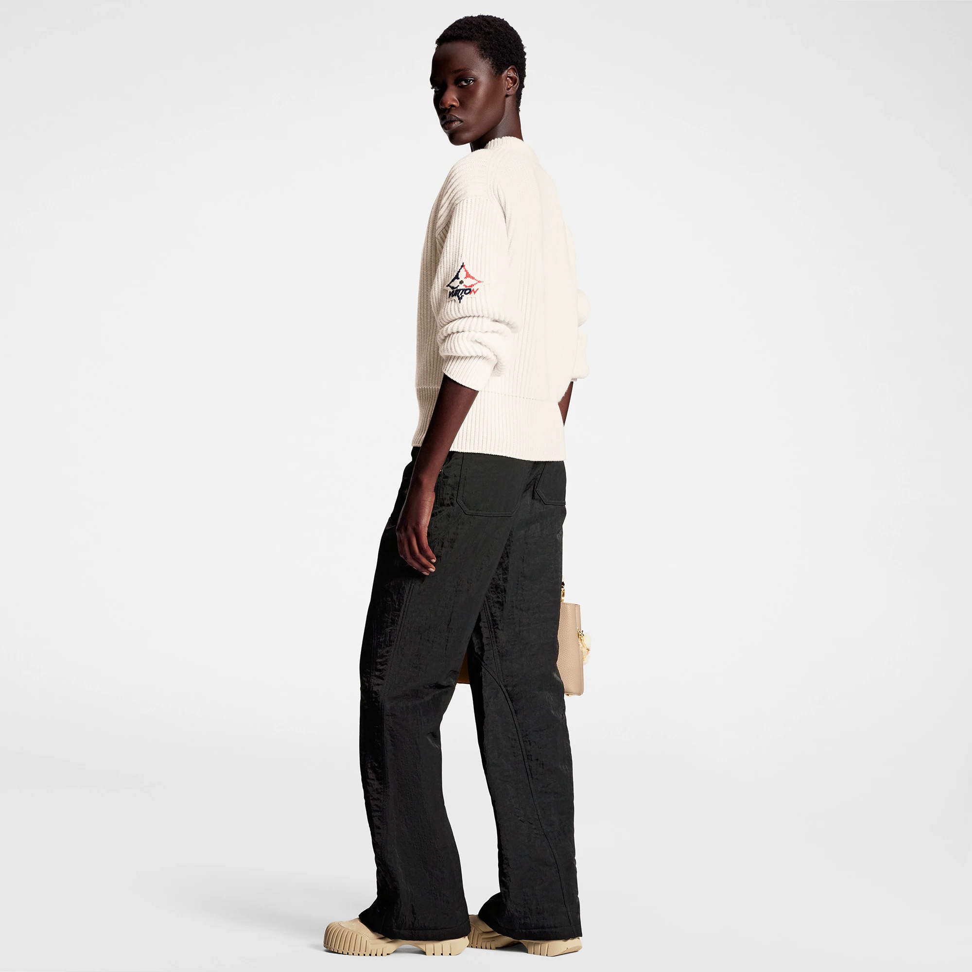 Ribbed Knit Cashmere Pullover - 3