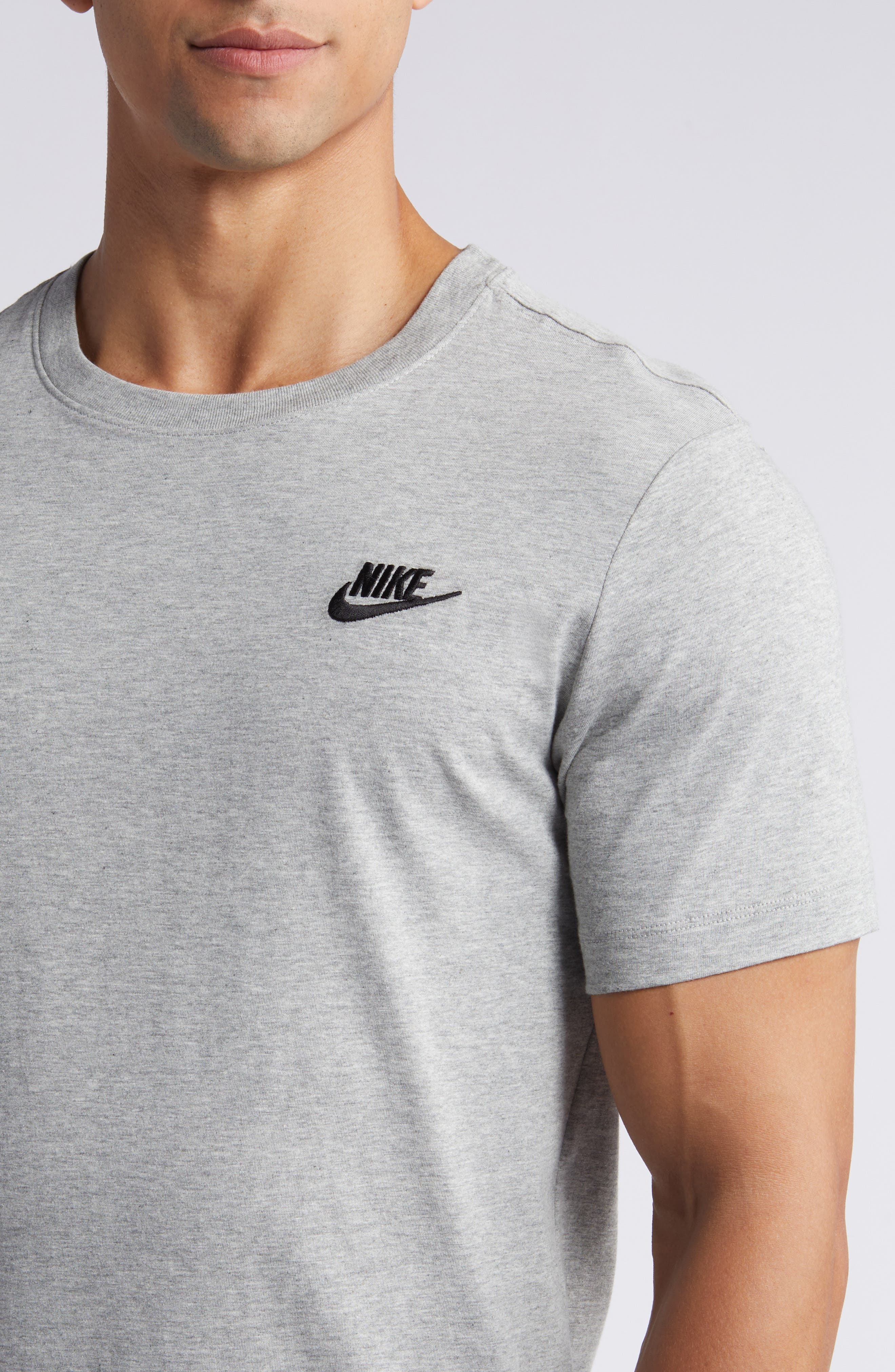 Nike Sportswear Club Crew Neck T-Shirt in 64 D Gr H/black at Nordstrom - 4