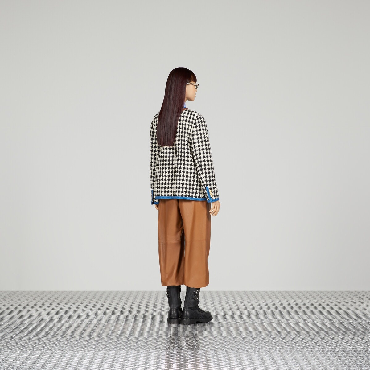 Gingham tweed jacket - 3