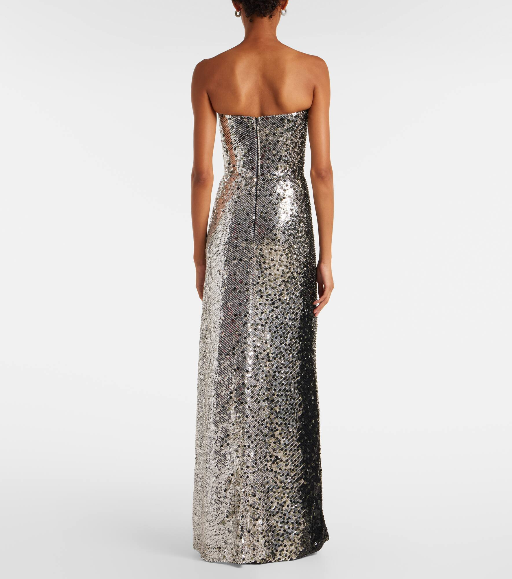 Caron sequined strapless gown - 3