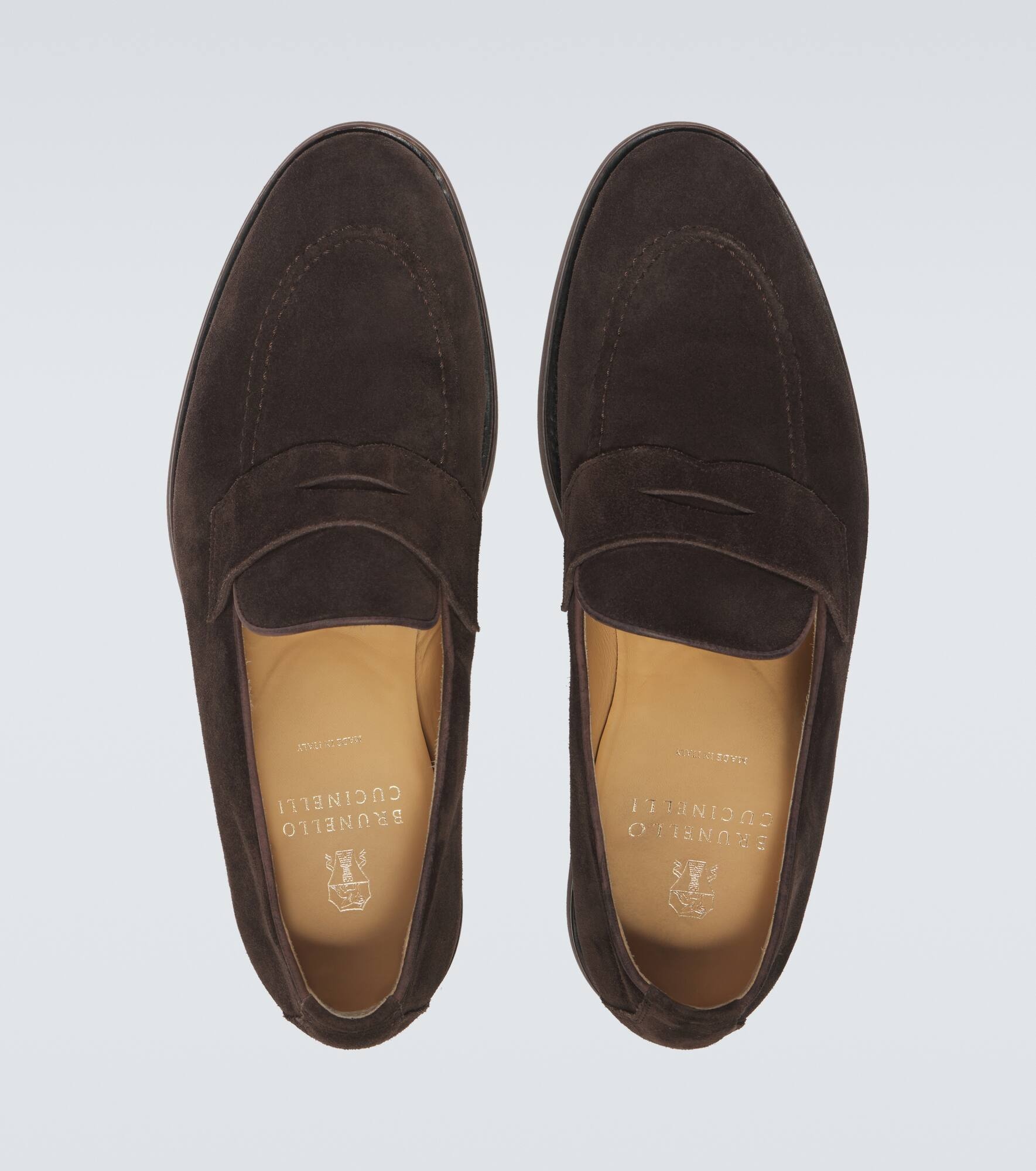 Suede penny loafers - 4