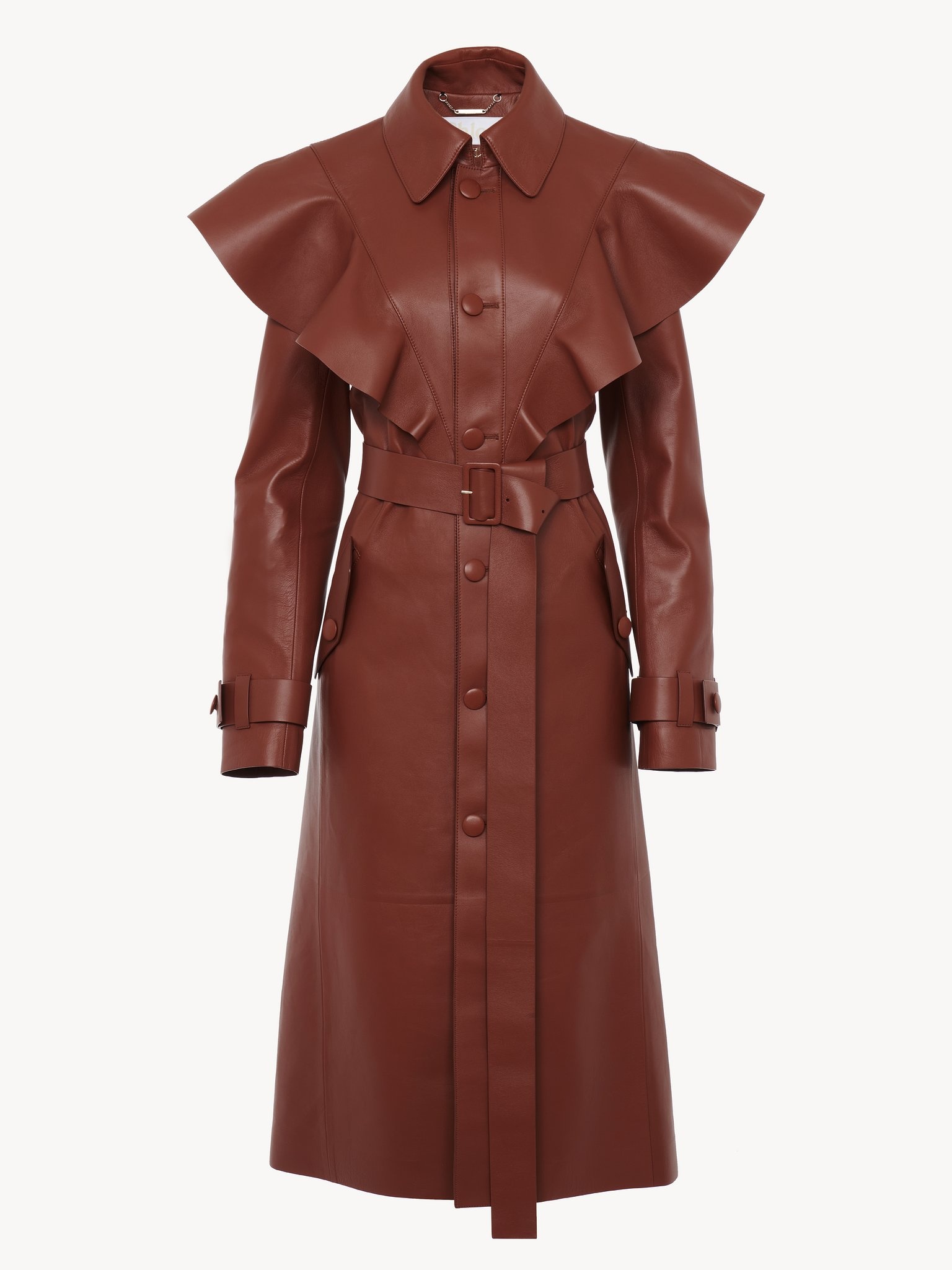RUFFLED TRENCH COAT - 3