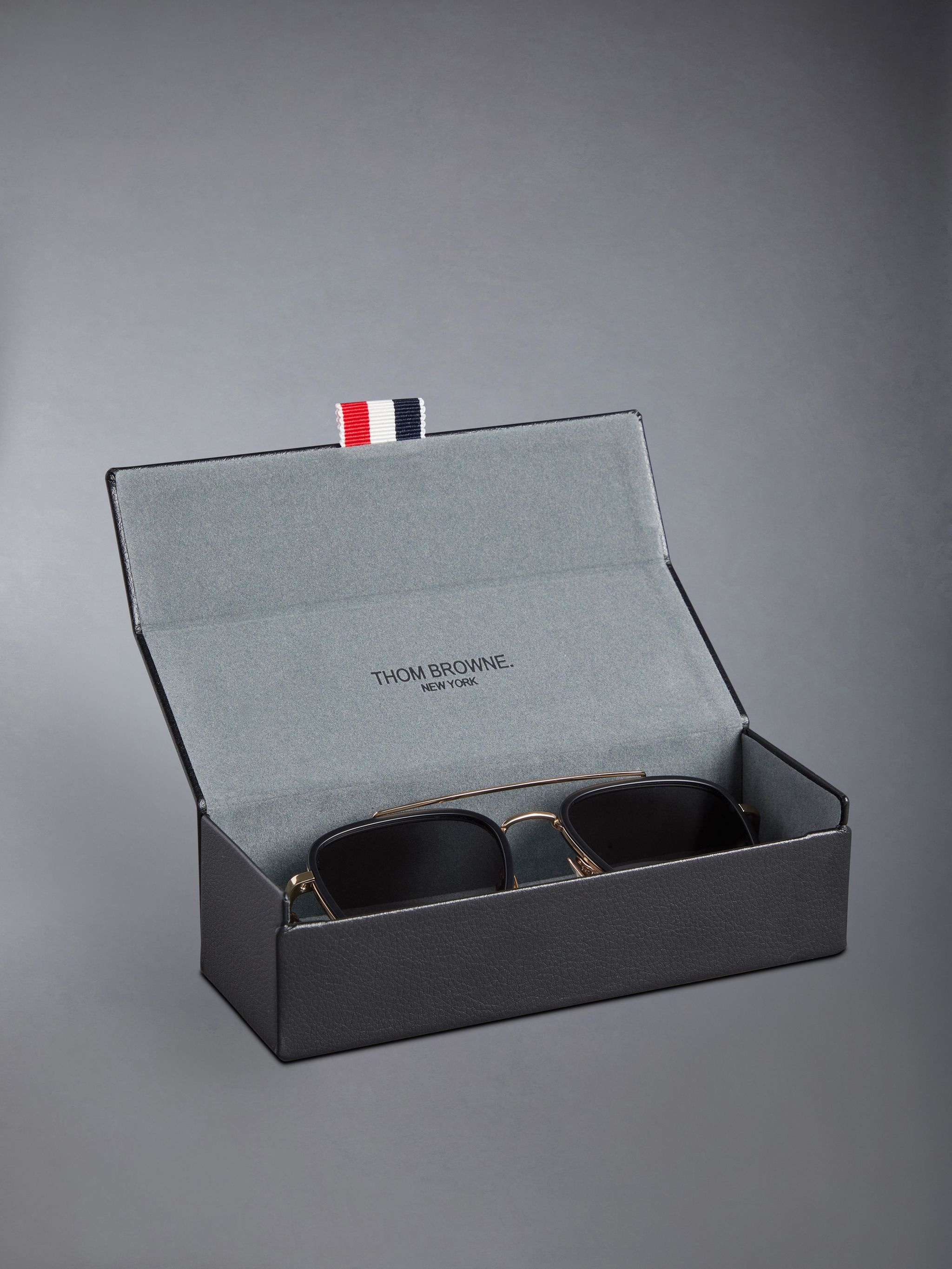 RECTANGULAR AVIATOR SUNGLASSES IN ACETATE AND TITANIUM - 6