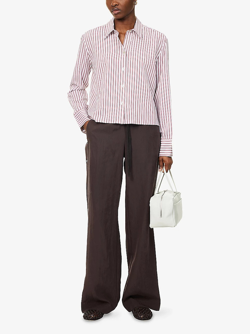 Vince Striped Crop Woven Shirt outlook