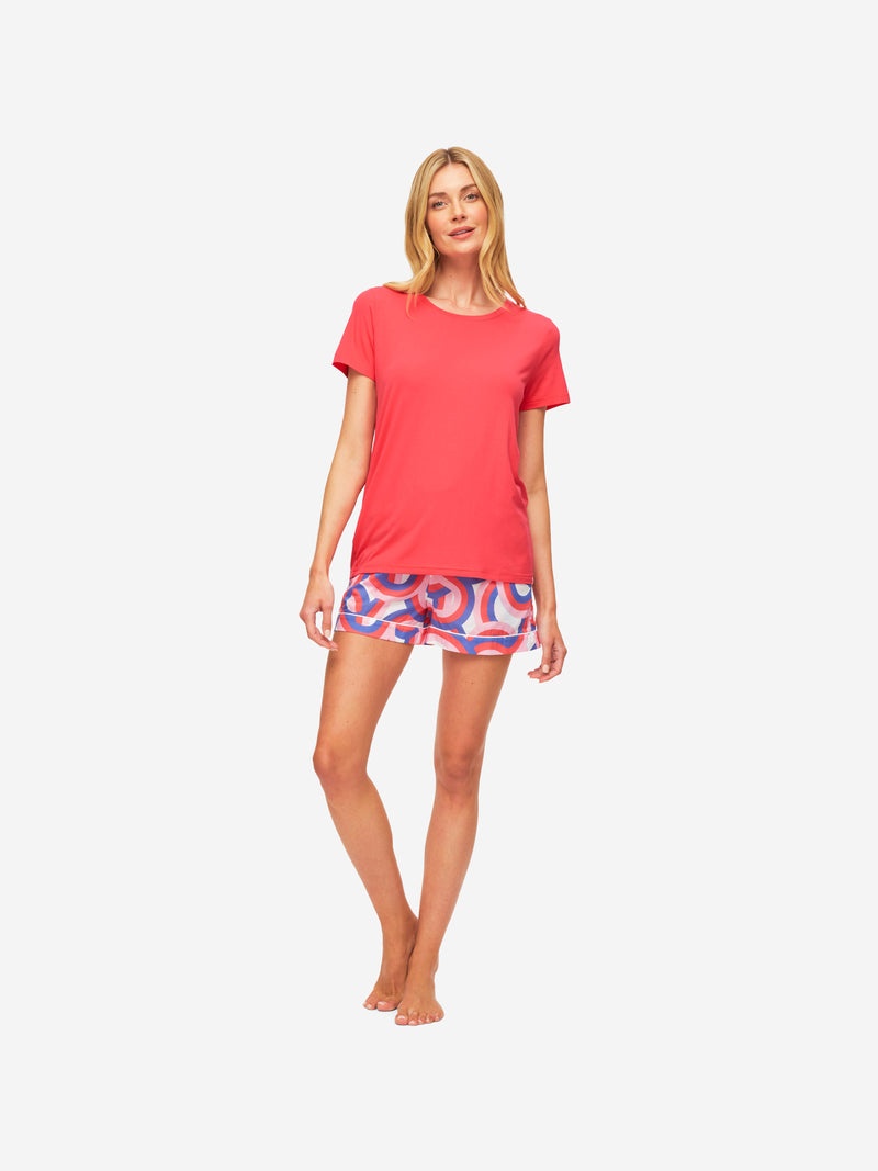 Women's T-Shirt Lara Micro Modal Stretch Watermelon Pink - 3