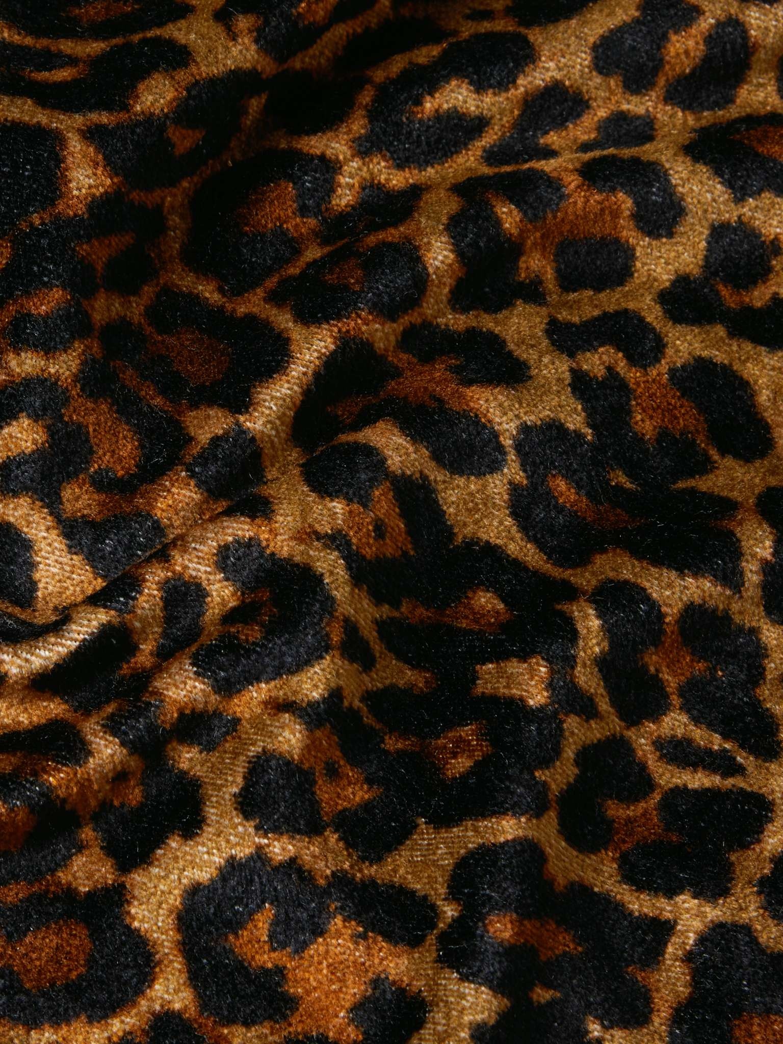 Leopard-Print Velour Polo Shirt - 3