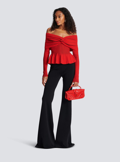 Balmain Knotted off-the-shoulder top outlook