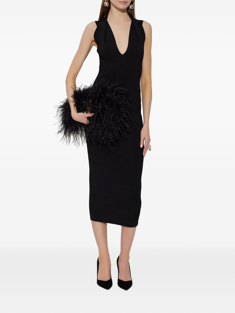 Balmain V-neck zip-up dress outlook