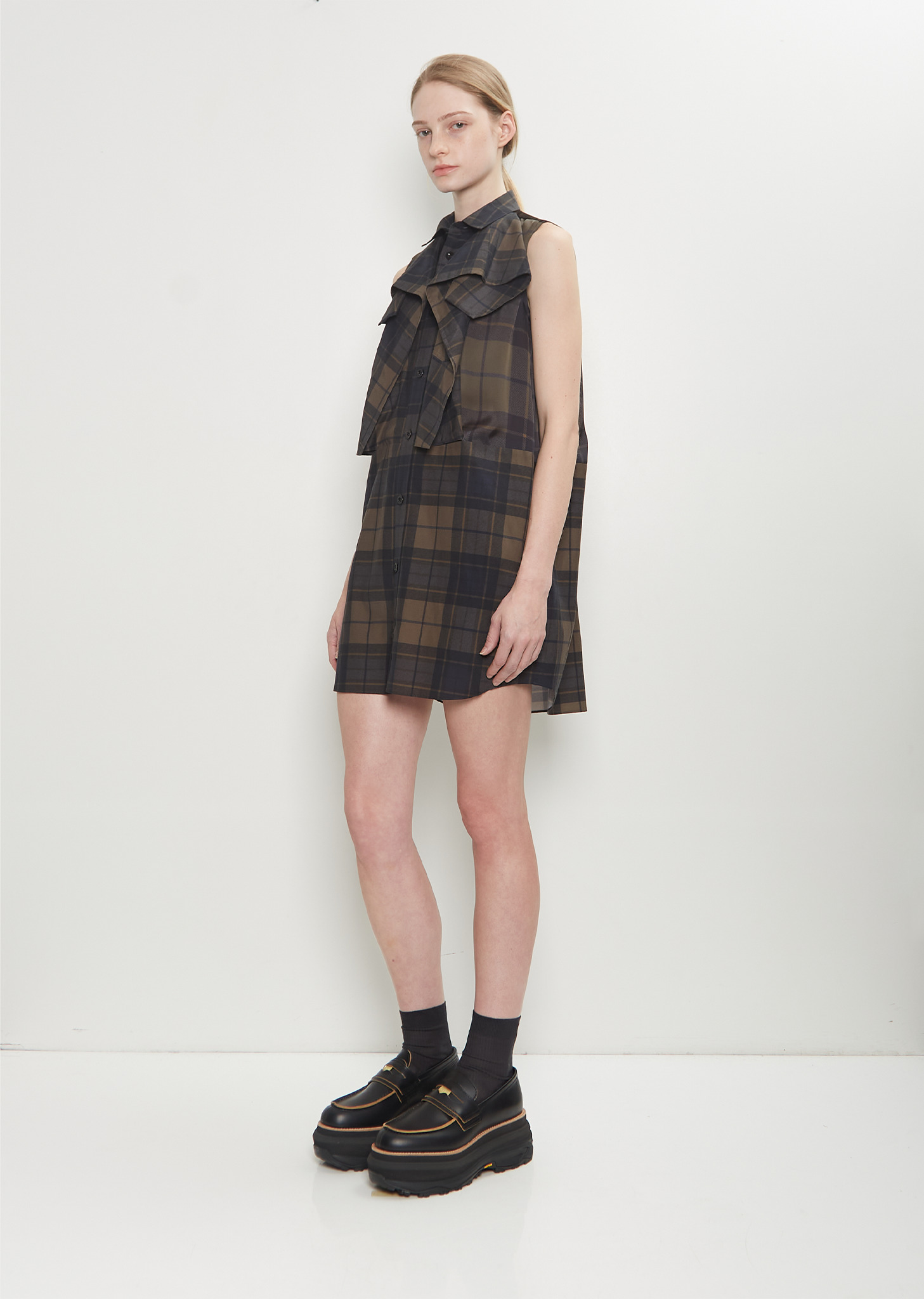 Plaid Mini Dress - 4