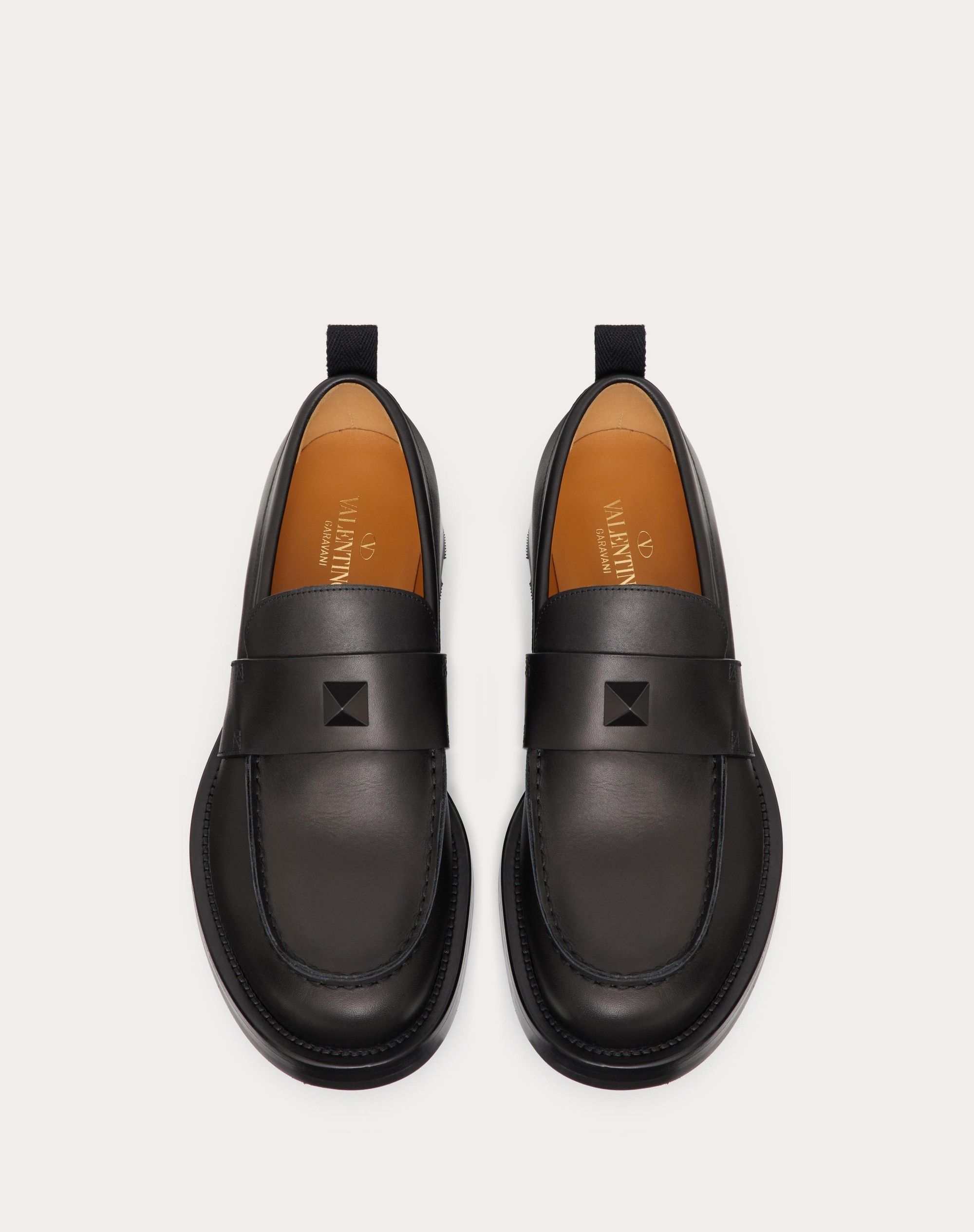 ROMAN STUD CALFSKIN LOAFER - 4