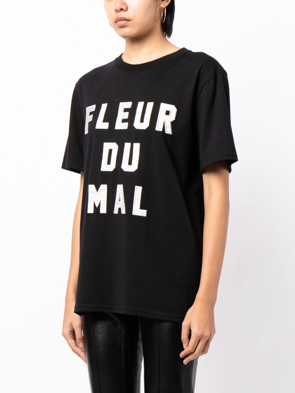 logo-embroidered jersey T-shirt - 3