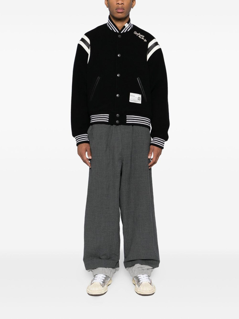 Maison MIHARAYASUHIRO LOGO-PATCHED TAPERED-LEG TROUSERS outlook