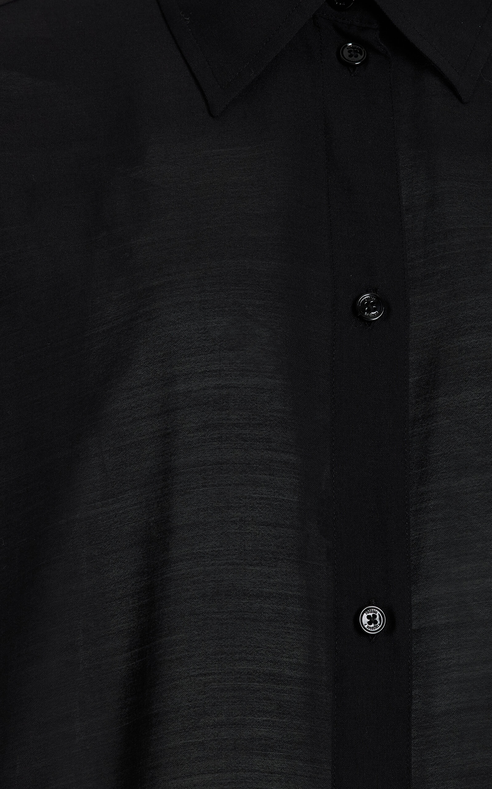 Relaxed Wool Voile Shirt black - 5
