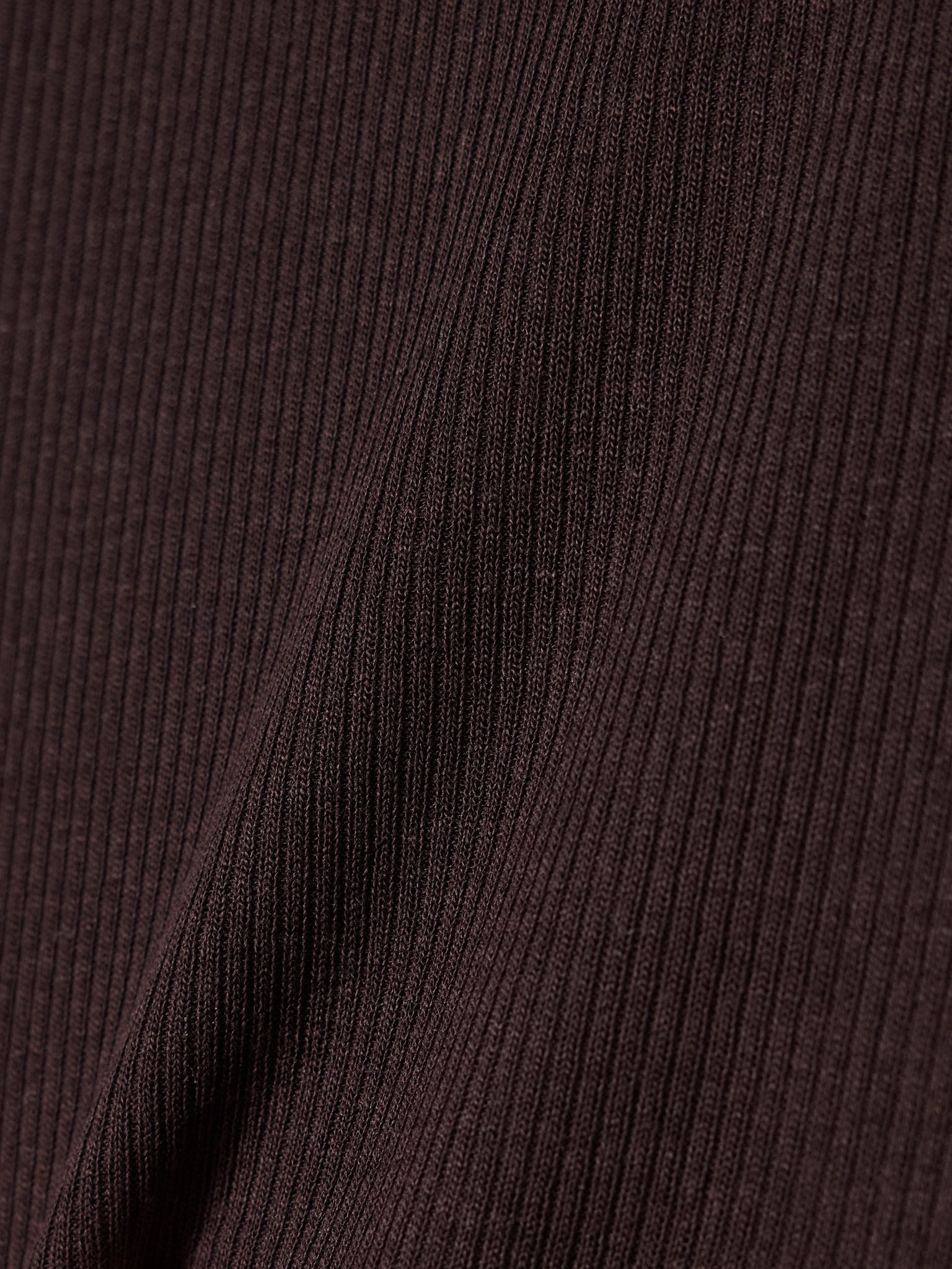 Rozzi ribbed jersey T-shirt Chocolate - 4