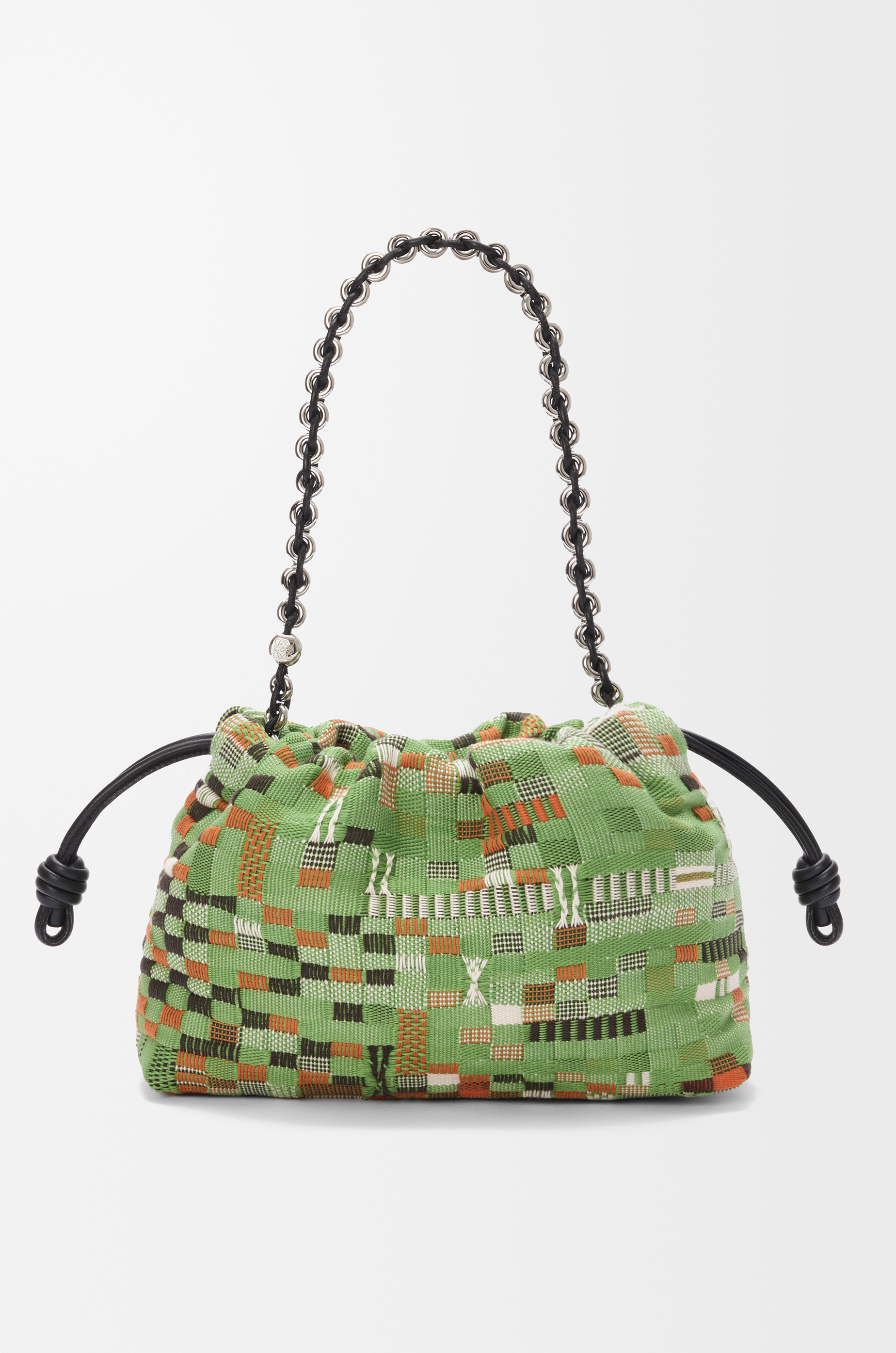 Medium Flamenco purse in embroidered textile - 4