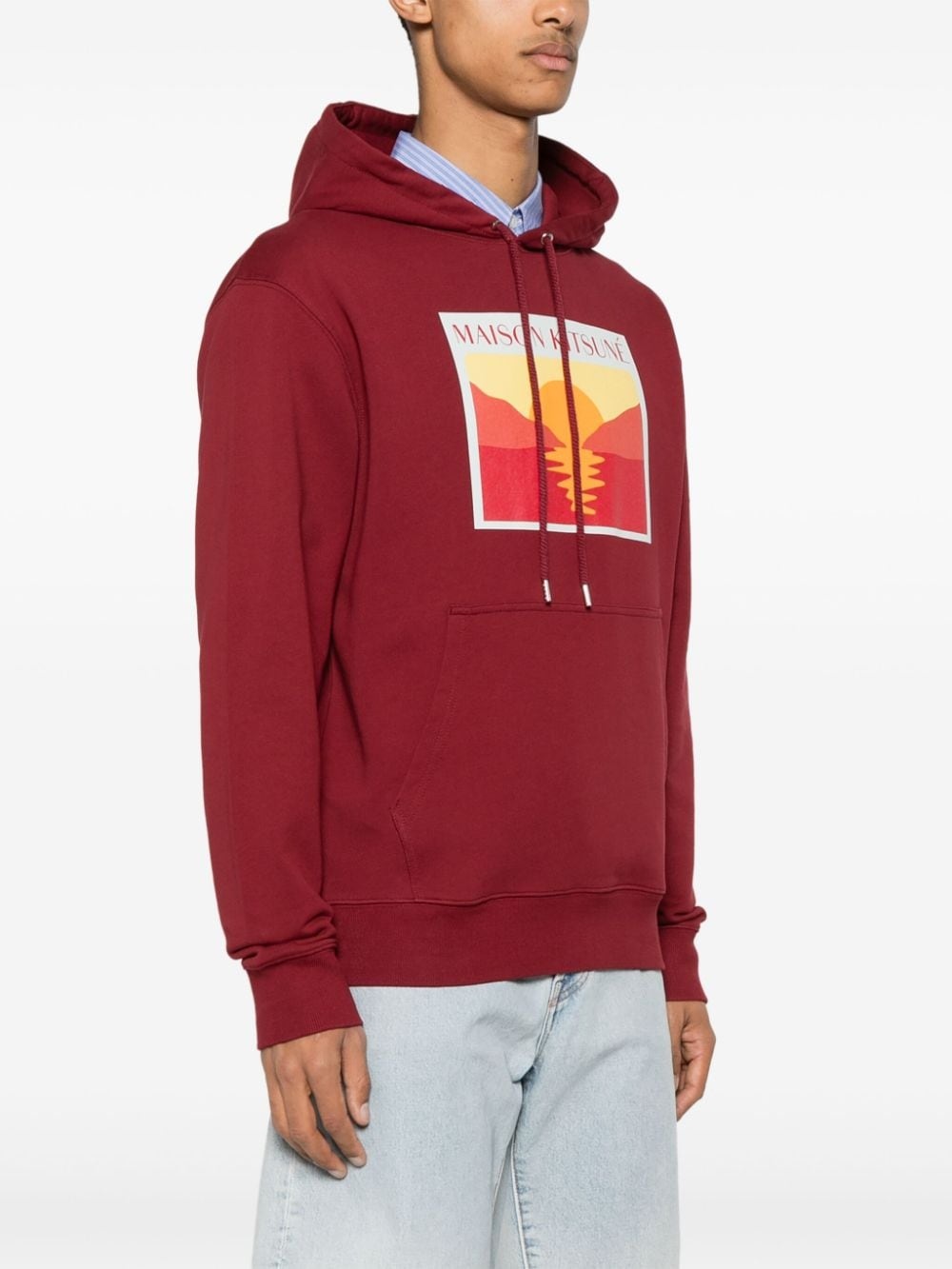 Sunset Postcard cotton hoodie - 3